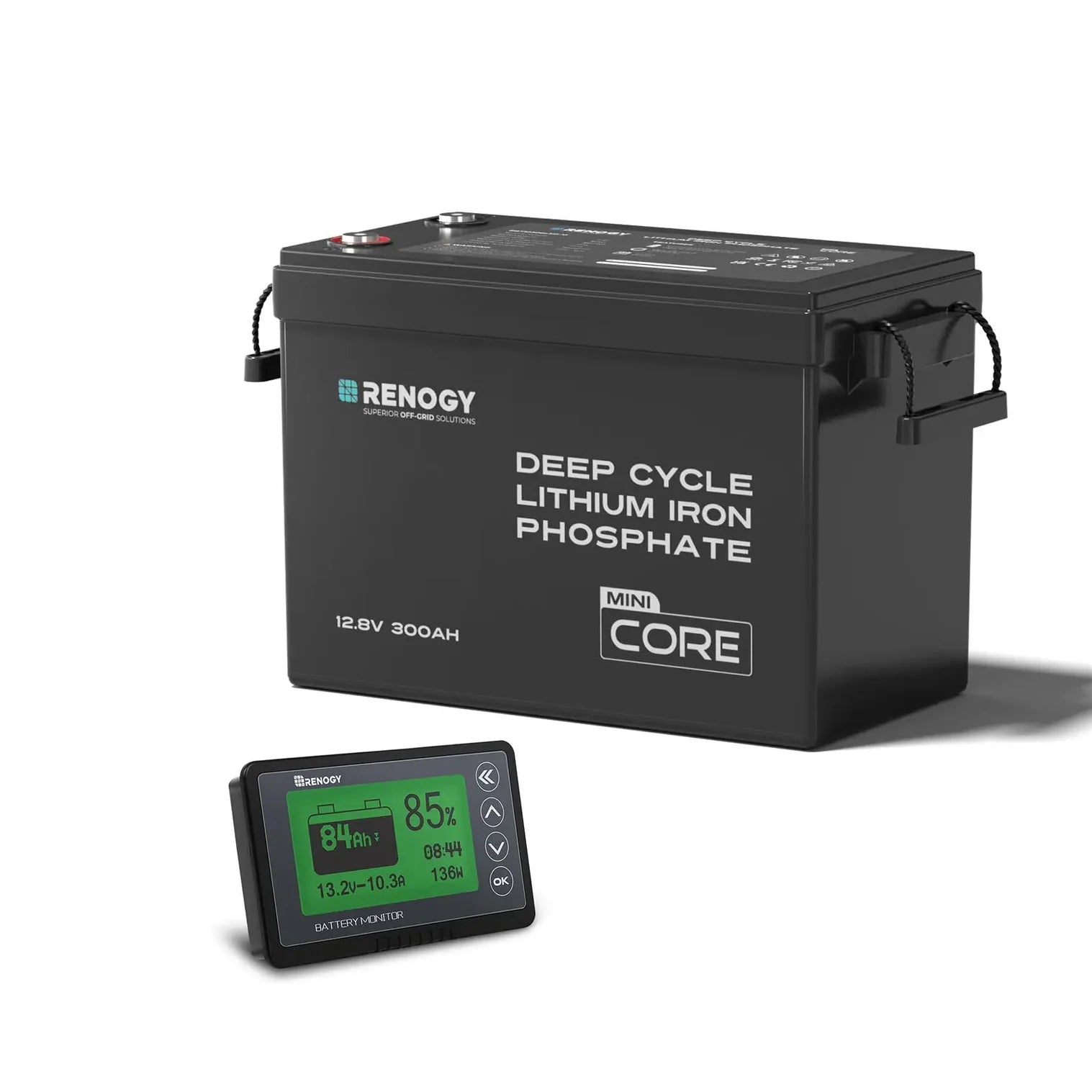 Renogy Core Mini 12V 300Ah Deep Cycle LiFePO4 Battery w/ Low-Temperature Protection