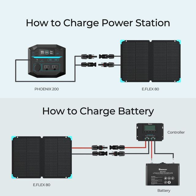 Renogy E.FLEX 80W 12V Portable Monocrystalline Solar Panel