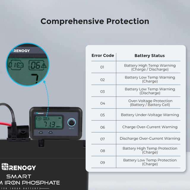 Renogy Monitoring Screen for Smart Lithium Battery