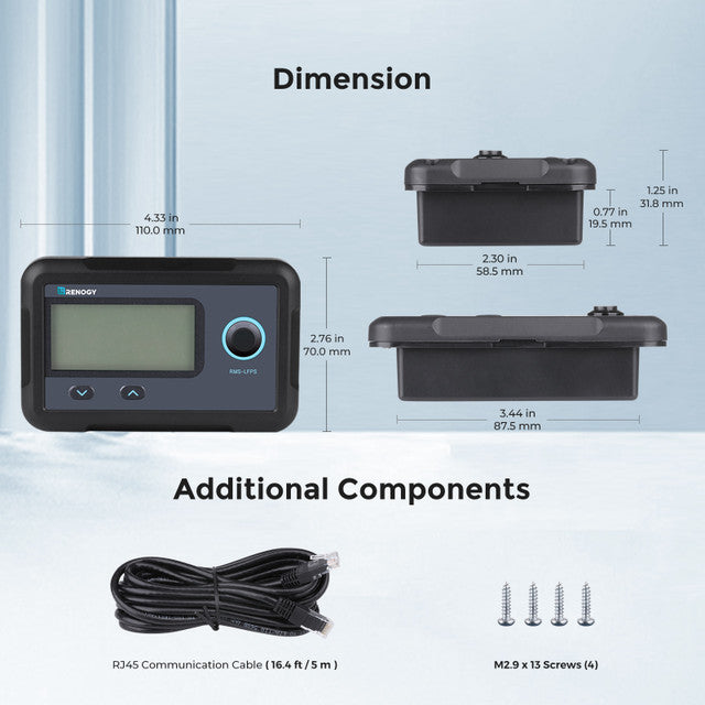 Renogy Monitoring Screen for Smart Lithium Battery