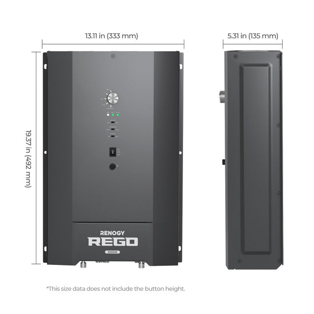 Renogy REGO 3000W 12V Pure Sine Wave HF Split-Phase  Inverter Charger