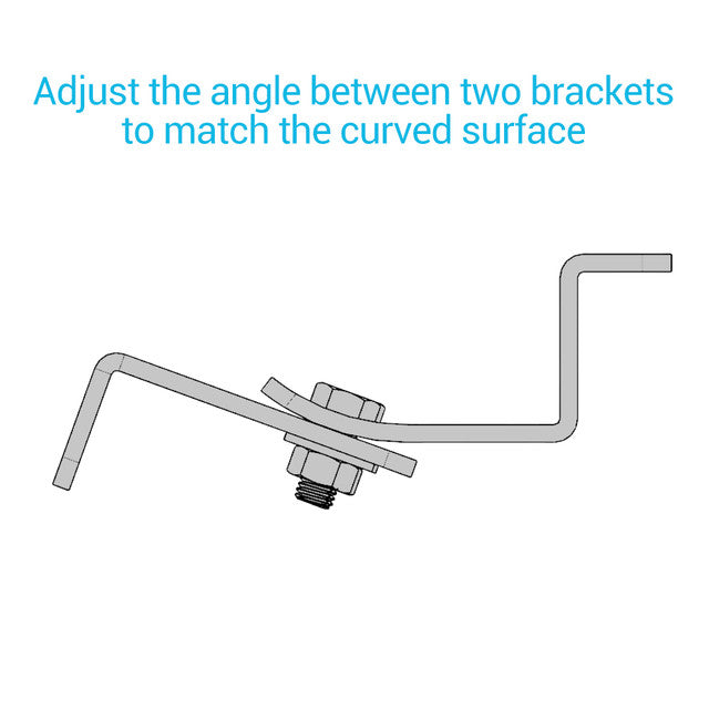 Renogy Solar Panel Mounting Curved Z Bracket  Set of 4