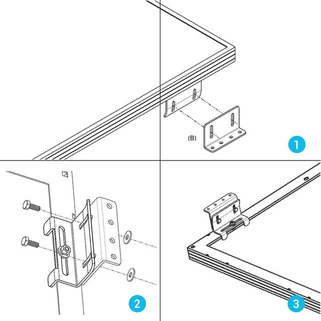 Renogy Solar Panel Mounting Curved Z Bracket  Set of 4