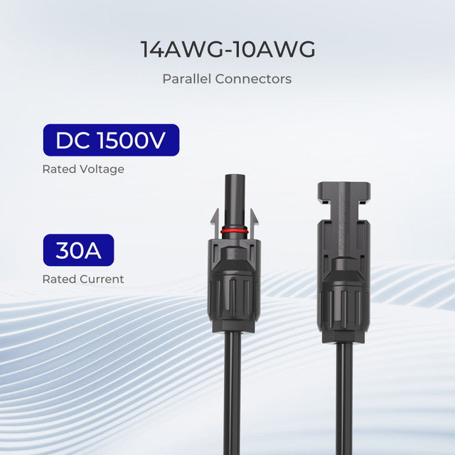 Renogy Y Branch Parallel Adapters 2 to 1