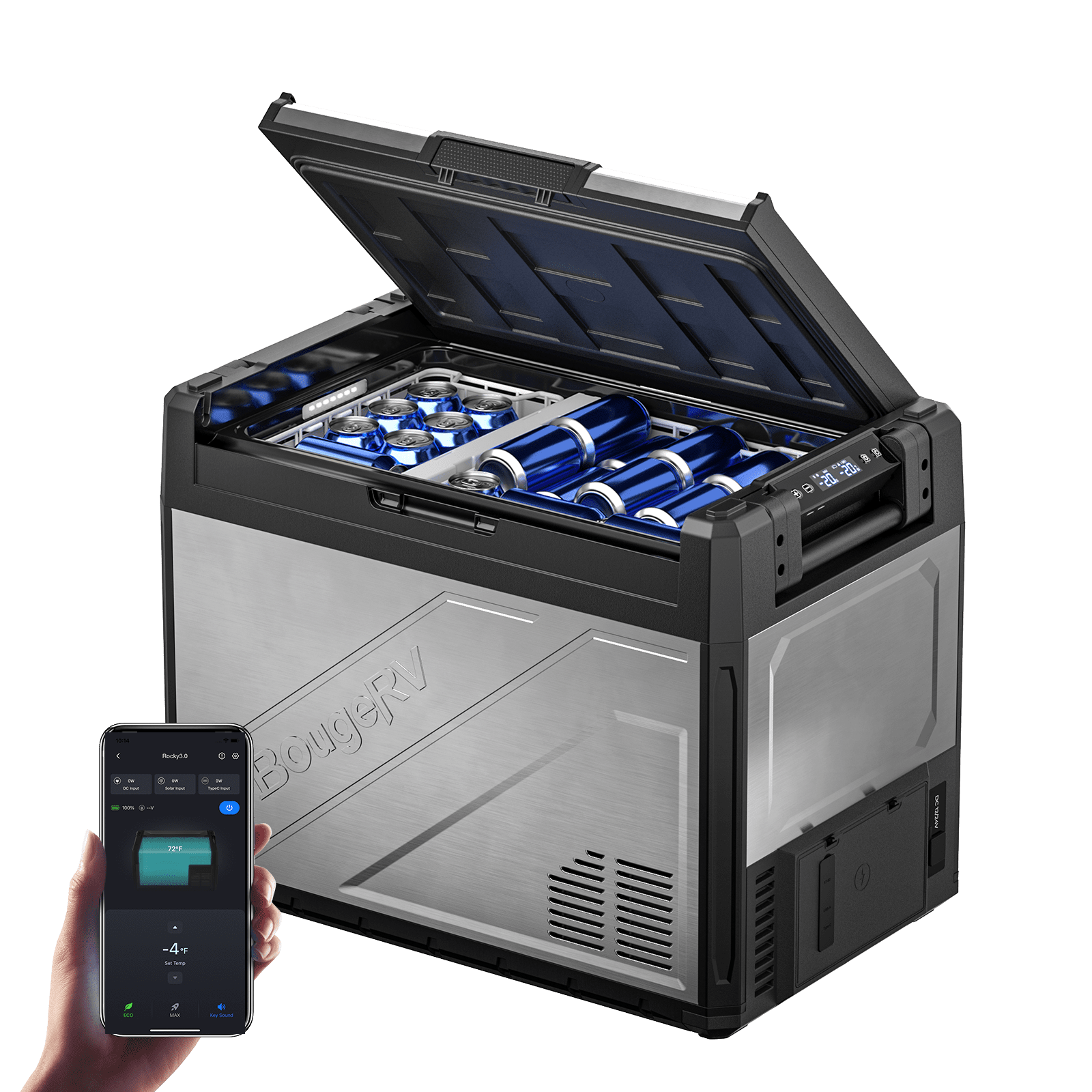 BougeRV Rocky V3.0 69QT Dual Zone 12V Car Fridge