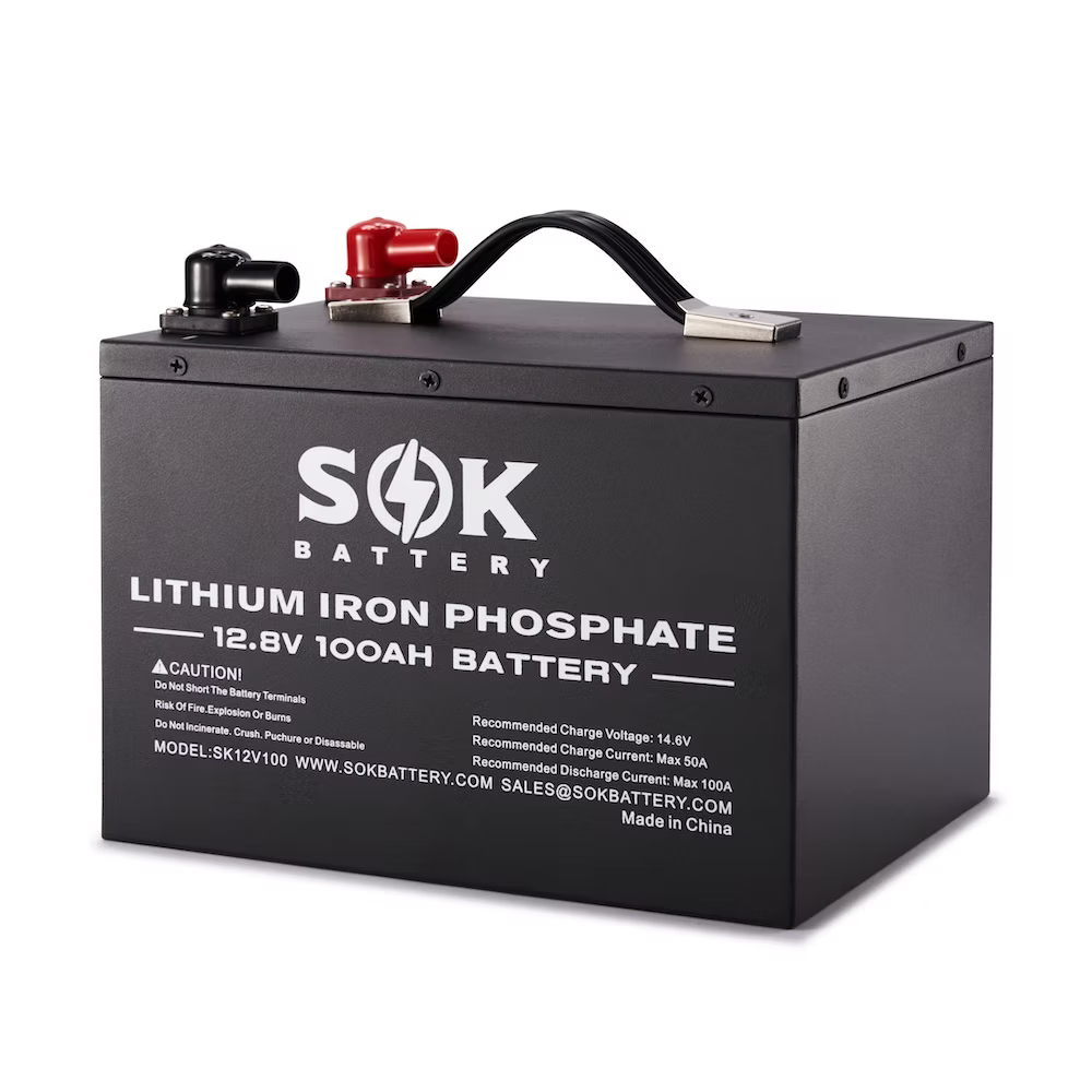 SK12V100H | SOK 12V100Ah LiFePO4 Battery Bluetooth & Built-In Heater