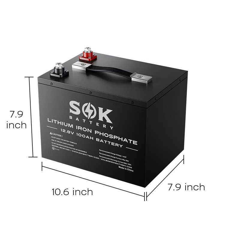 SK12V100H | SOK 12V100Ah LiFePO4 Battery Bluetooth & Built-In Heater