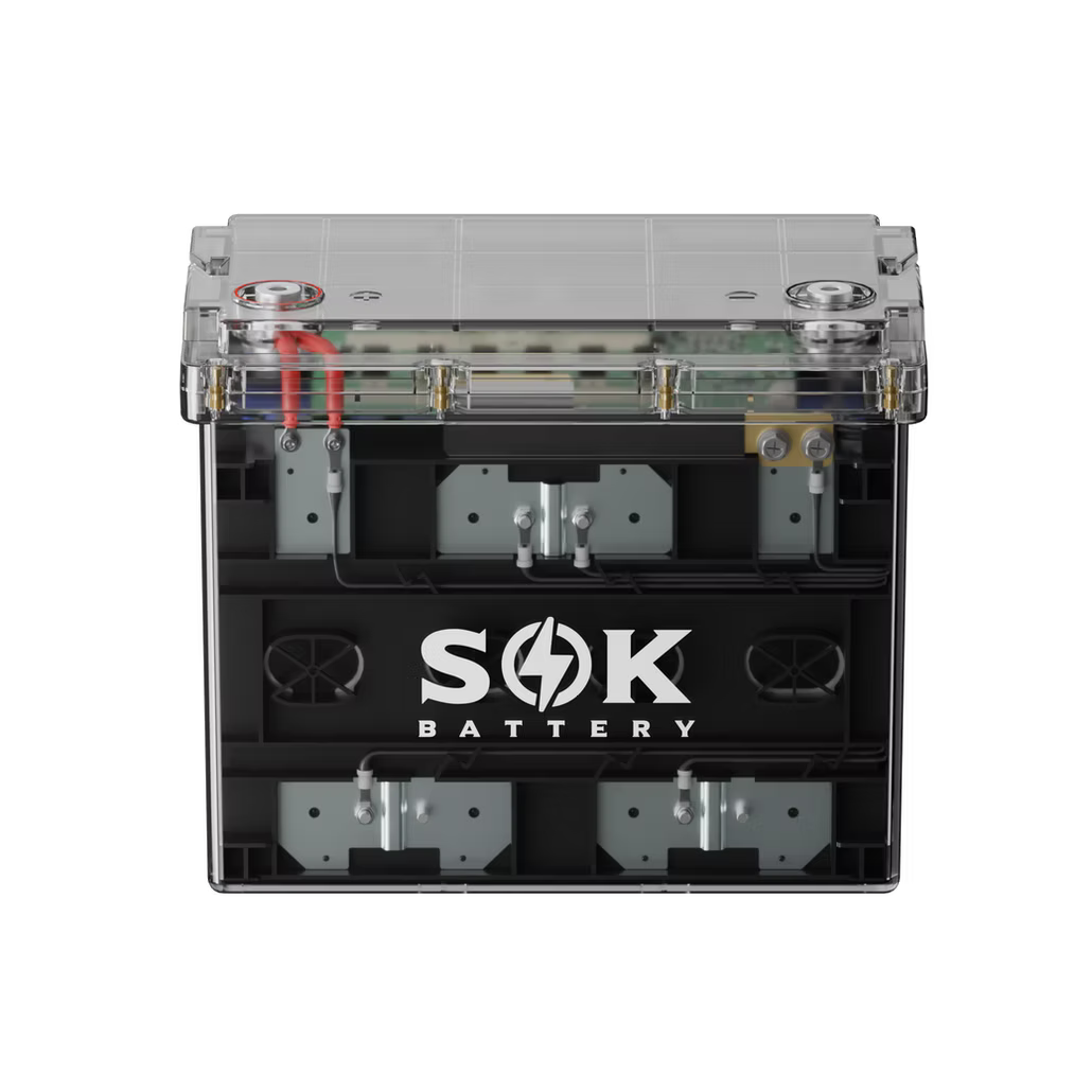 SK12V100PC | SOK 12V100Ah LiFePO4 Battery Bluetooth, Clear Sealed Box