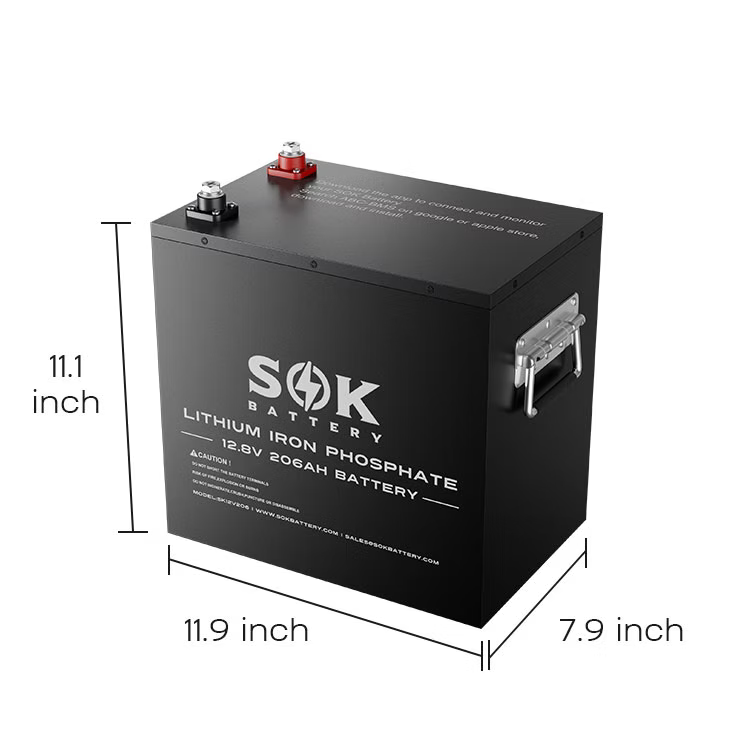 SK12V206H | 12V 206Ah LiFePO4 Battery Bluetooth & Built-In Heater