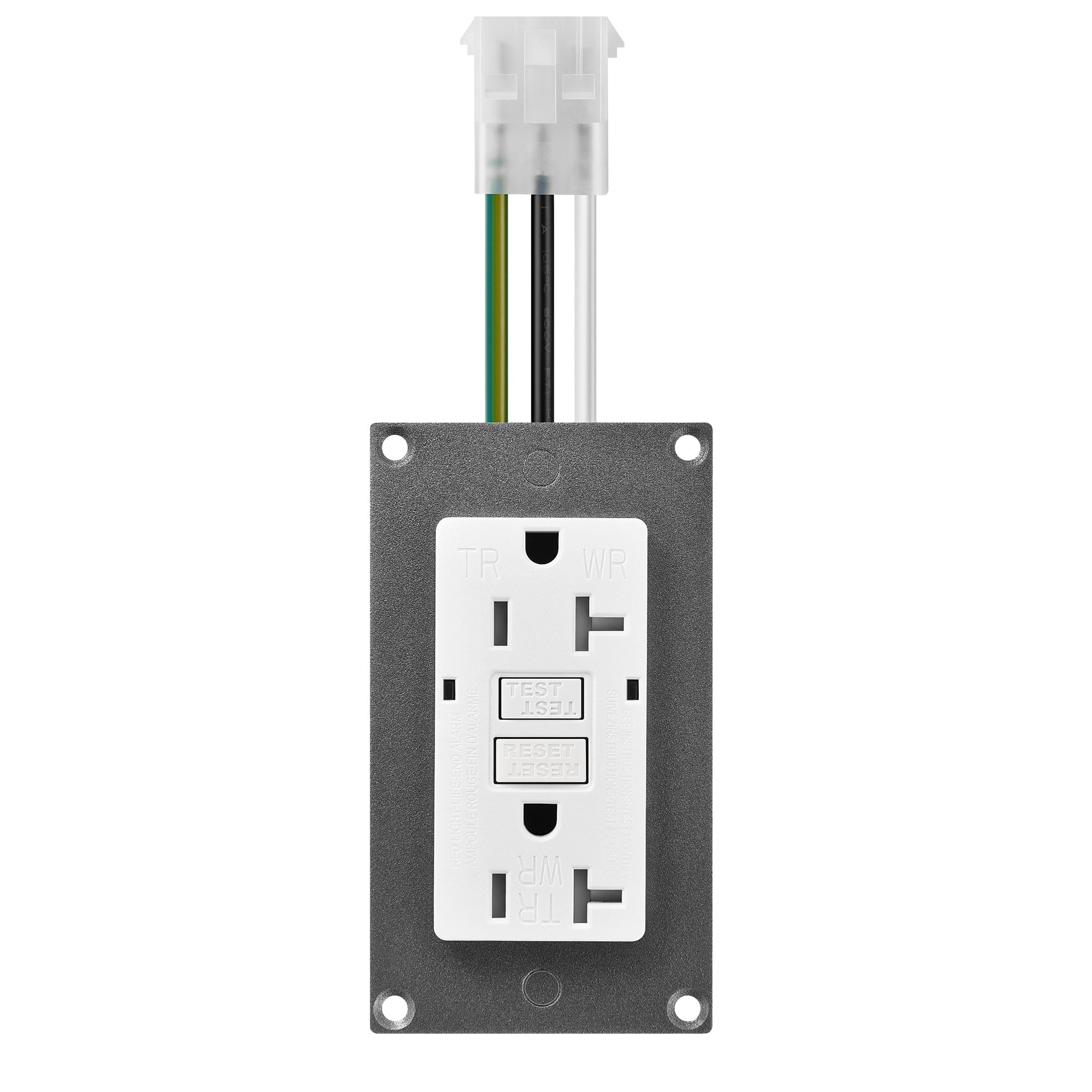 Rich Solar Slim GFCI Outlet 20 Amp | Self-Test, Tamper-Resistant, LED Indicator, UL Listed | Nova Switch & Nova Supercharger Accessory