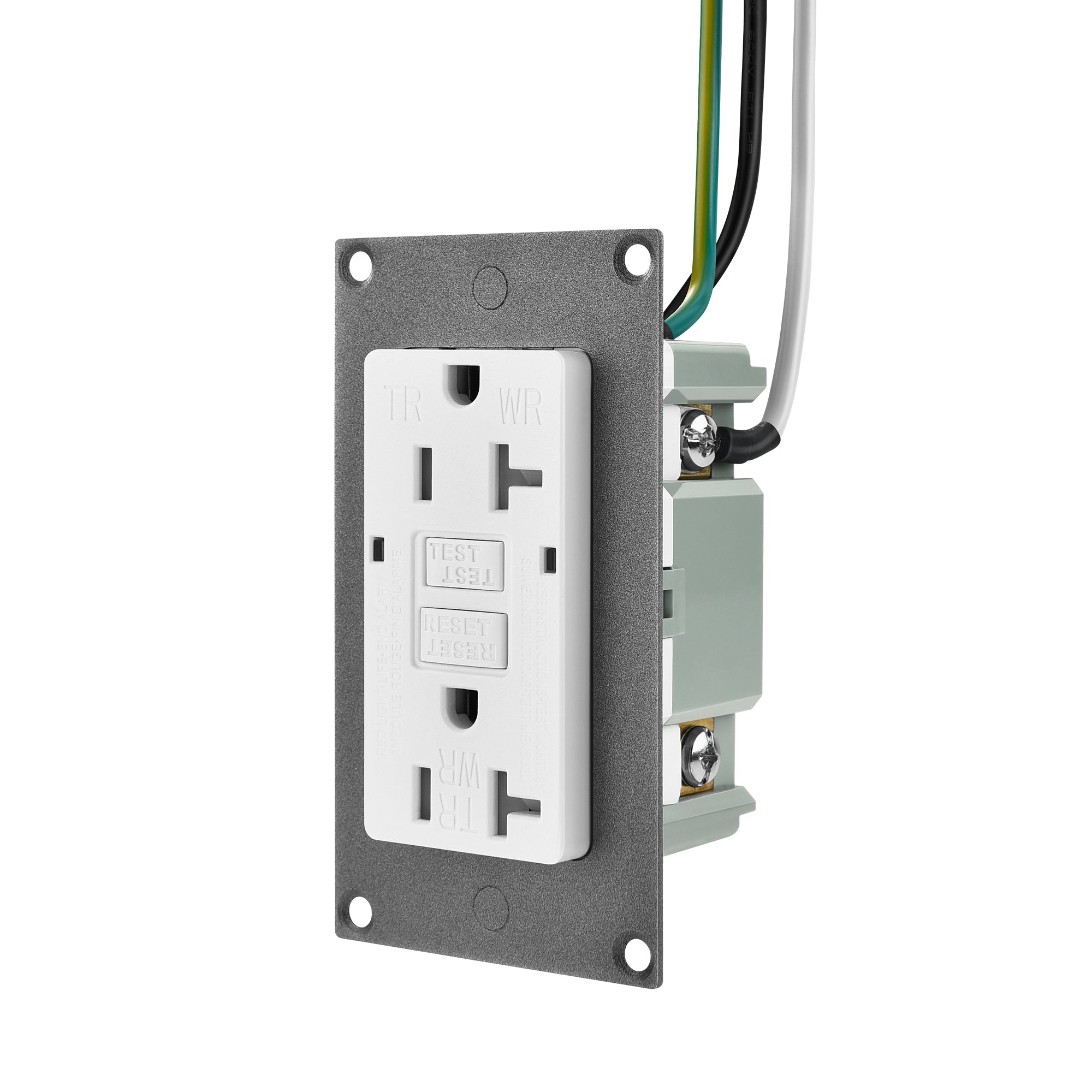 Rich Solar Slim GFCI Outlet 20 Amp | Self-Test, Tamper-Resistant, LED Indicator, UL Listed | Nova Switch & Nova Supercharger Accessory