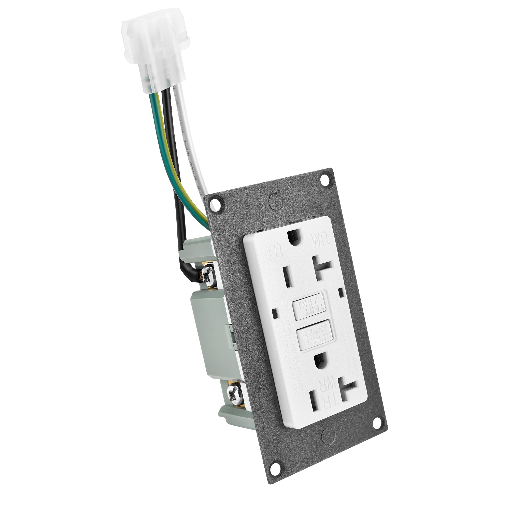 Rich Solar Slim GFCI Outlet 20 Amp | Self-Test, Tamper-Resistant, LED Indicator, UL Listed | Nova Switch & Nova Supercharger Accessory