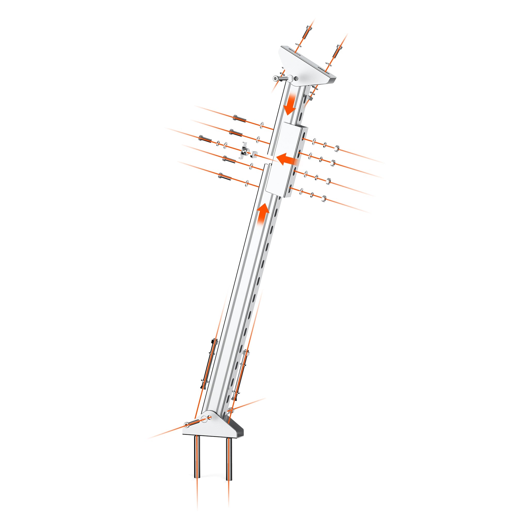 Rich Solar Solar Ground Mount | Fit MEGA 100/100 SLIM/MEGA 150 | Adjustable, Easy-to-Install Brackets for 1-4 Panels