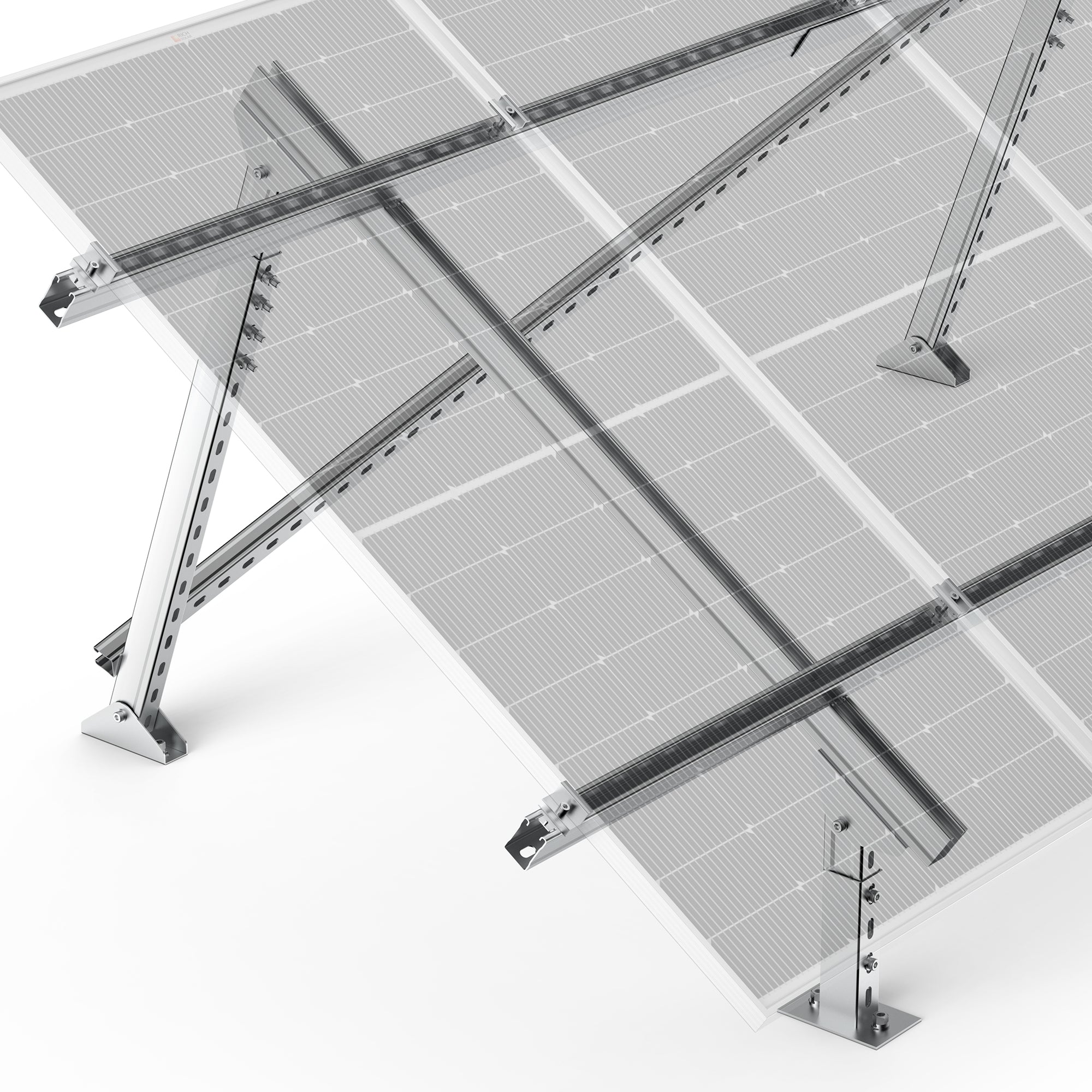 Rich Solar Solar Ground Mount | Fit MEGA 100/100 SLIM/MEGA 150 | Adjustable, Easy-to-Install Brackets for 1-4 Panels