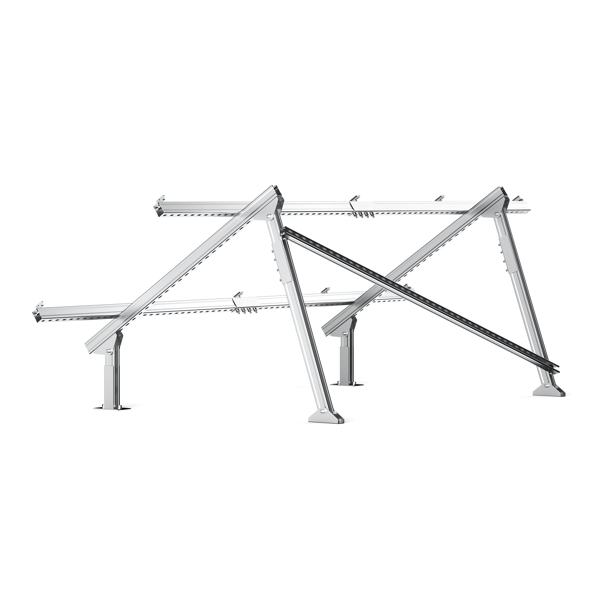 Rich Solar Solar Ground Mount | Fit MEGA 100/100 SLIM/MEGA 150 | Adjustable, Easy-to-Install Brackets for 1-4 Panels