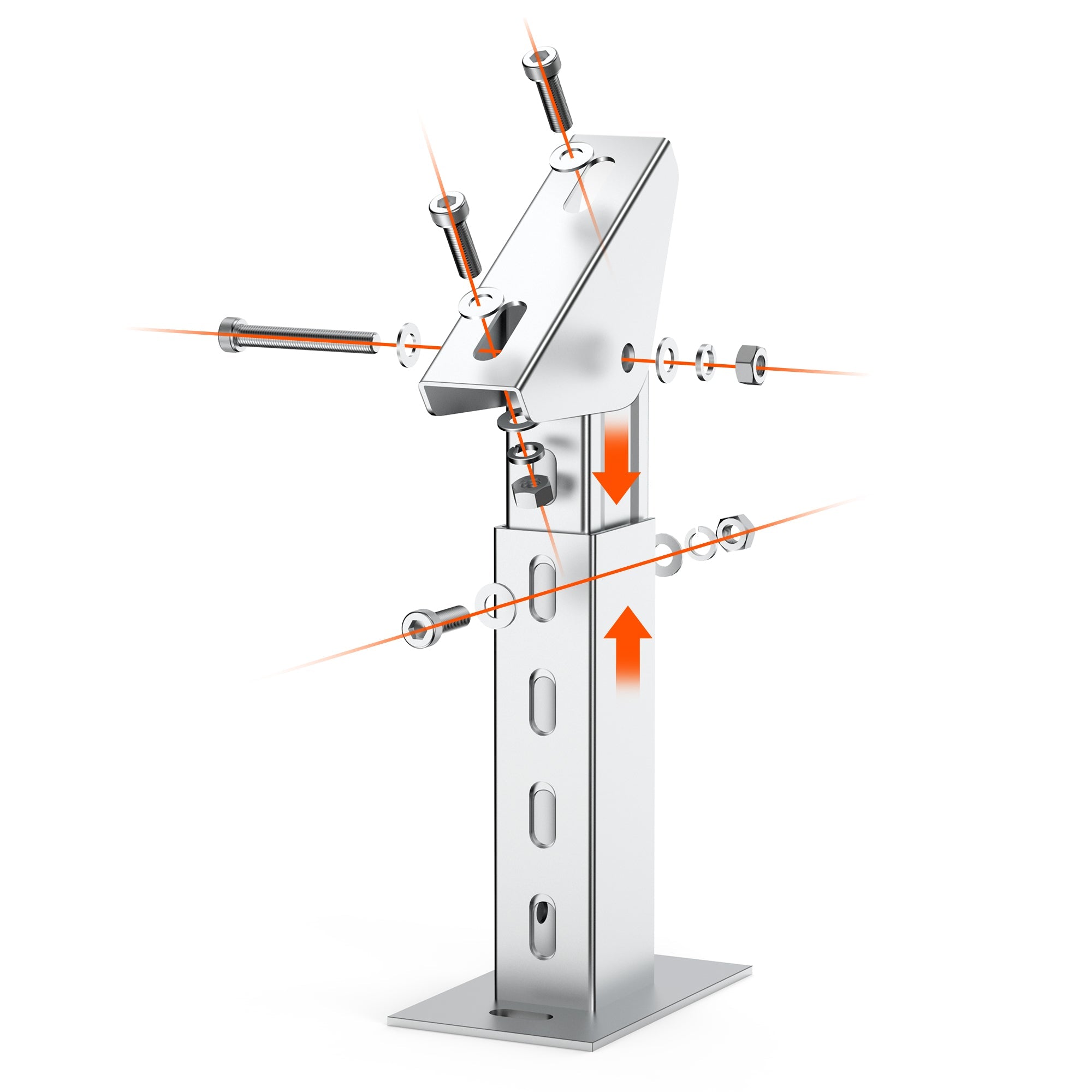 Rich Solar Solar Ground Mount | Fit MEGA 100/100 SLIM/MEGA 150 | Adjustable, Easy-to-Install Brackets for 1-4 Panels