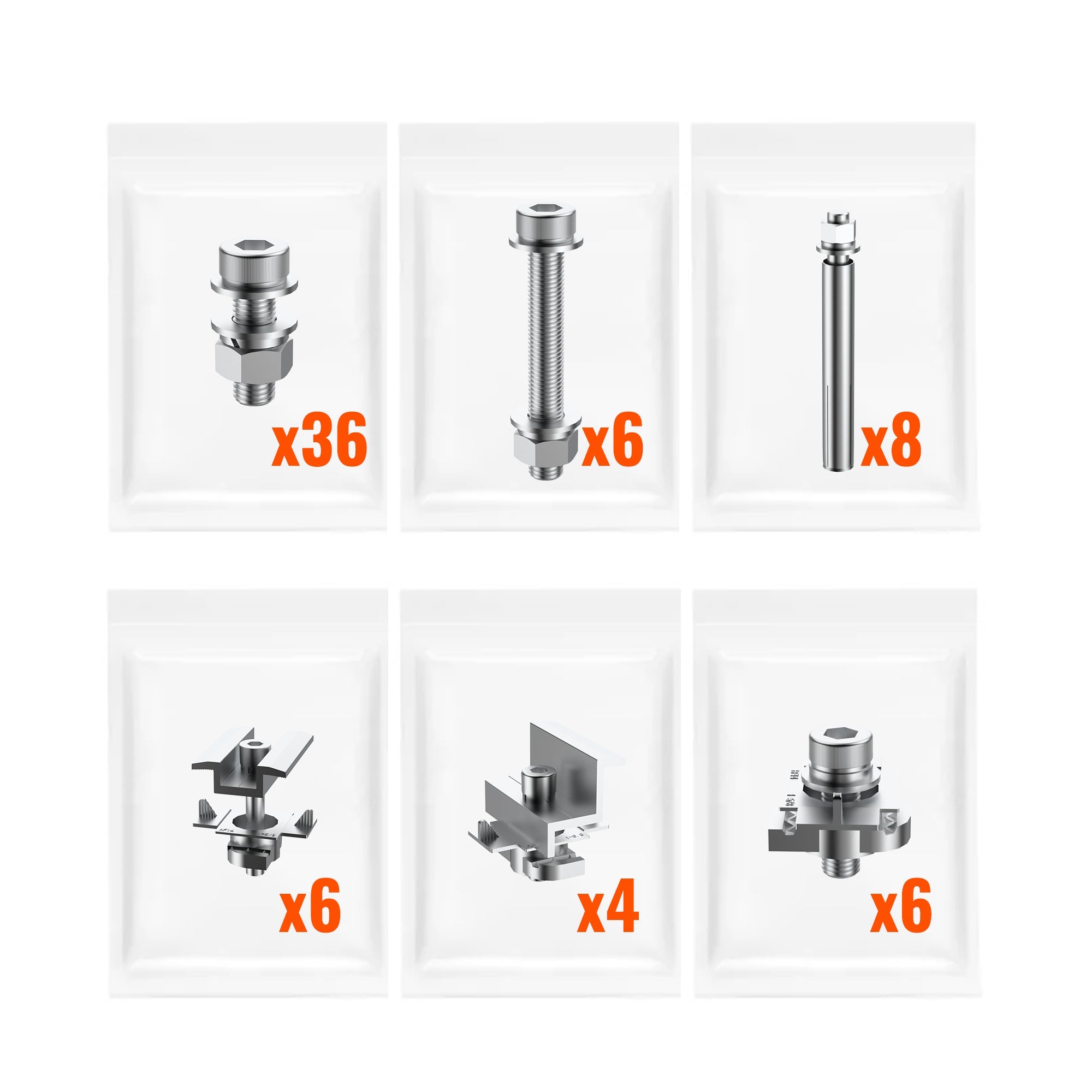 Rich Solar Solar Ground Mount | Fit MEGA 200/MEGA 220/MEGA 250 | Adjustable, Easy-to-Install Brackets for 1-4 Panels