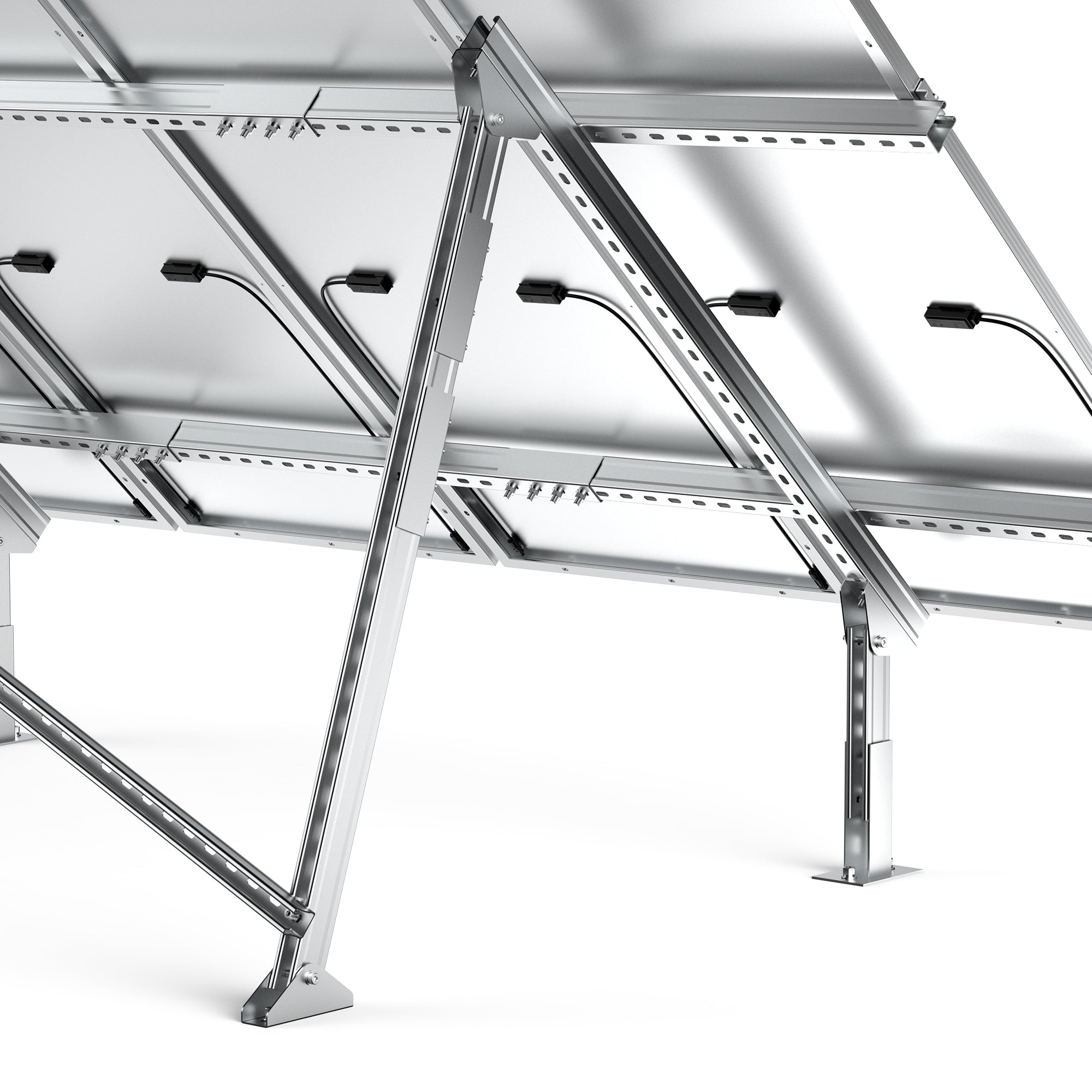 Rich Solar Solar Ground Mount | Fit MEGA 200/MEGA 220/MEGA 250 | Adjustable, Easy-to-Install Brackets for 1-4 Panels