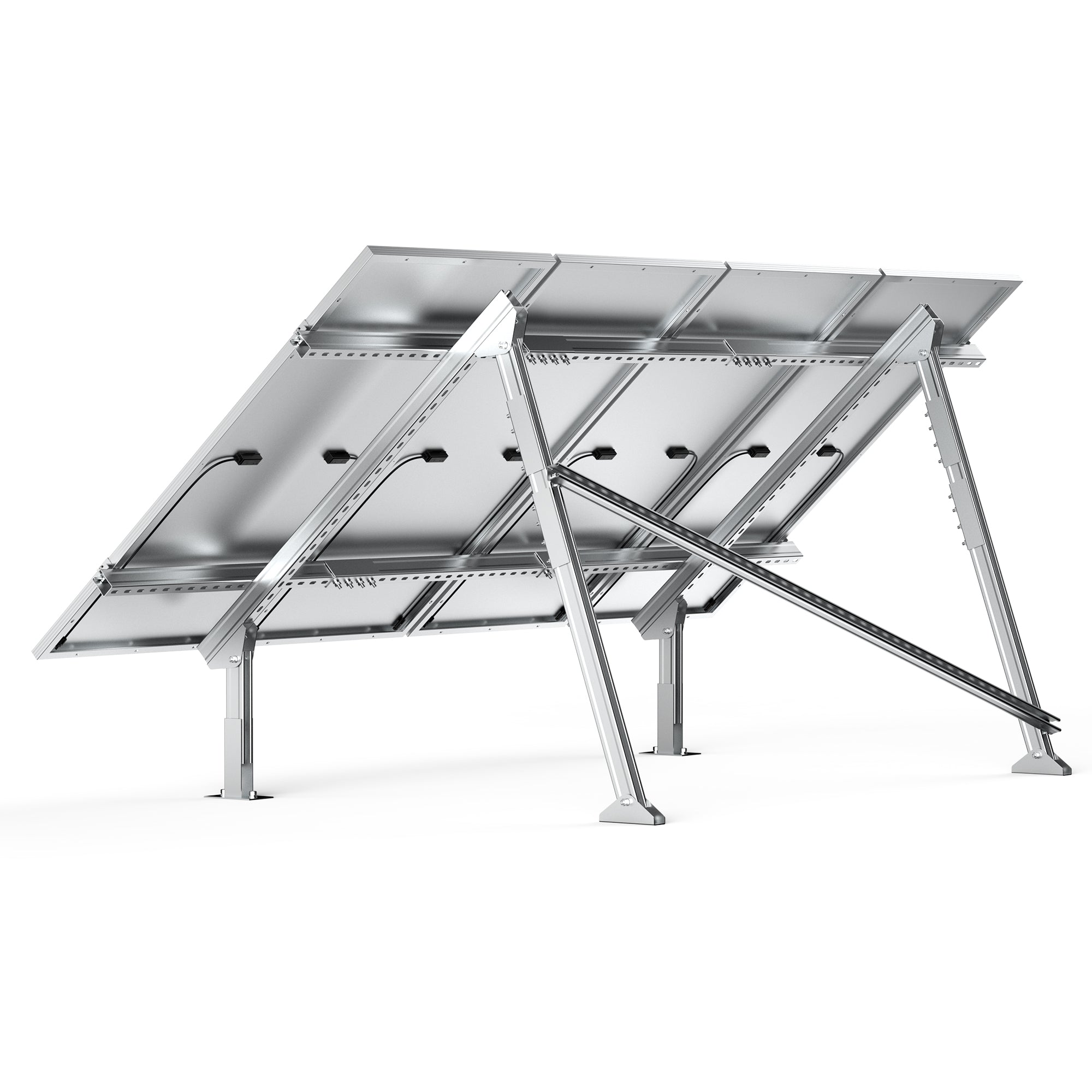 Rich Solar Solar Ground Mount | Fit MEGA 200/MEGA 220/MEGA 250 | Adjustable, Easy-to-Install Brackets for 1-4 Panels