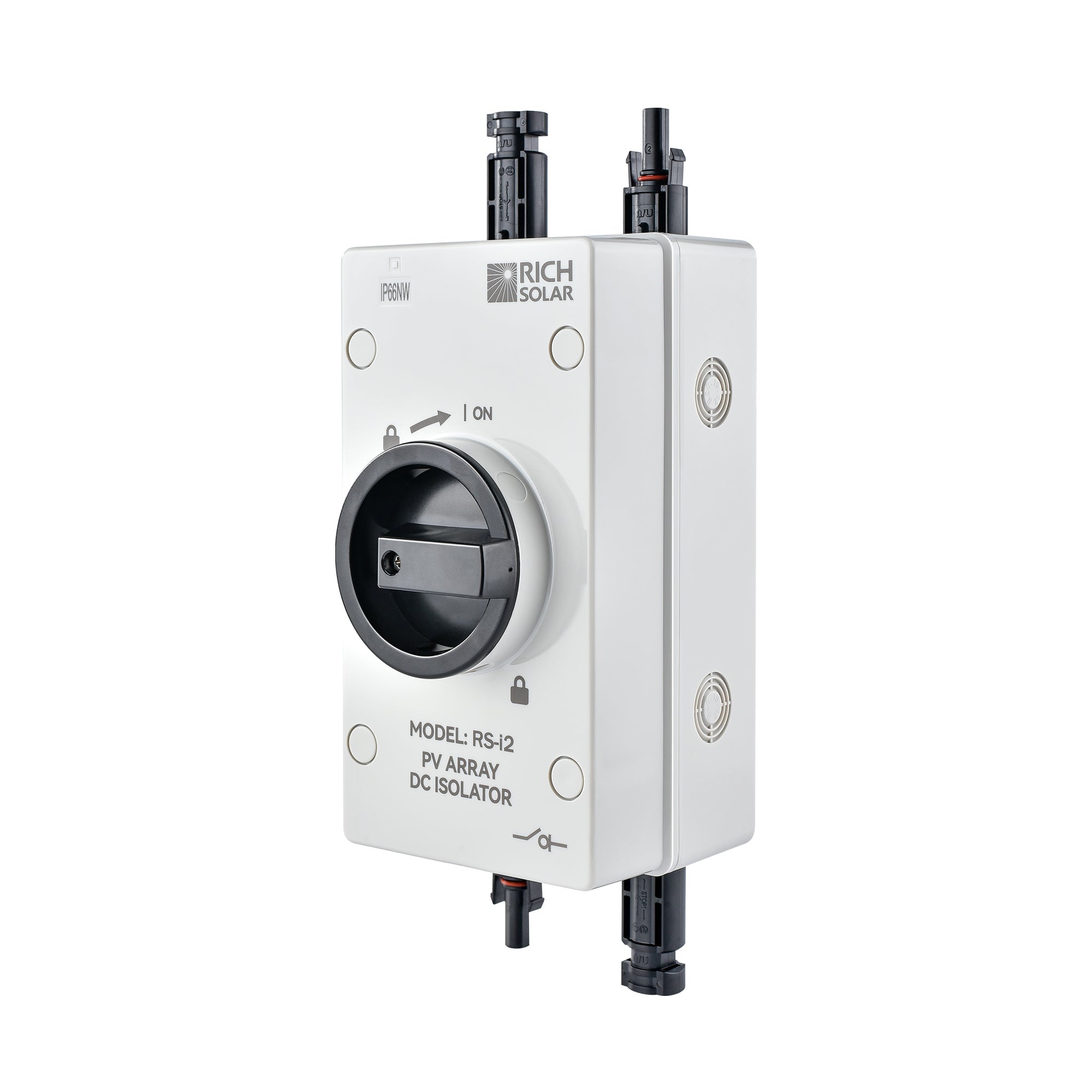 Rich Solar Solar PV DC Quick Disconnect Switch | Solar Array DC Quick Disconnect Switch | 1500 Volt 55 Amp | 2 Pole 1 String | Easy to Install