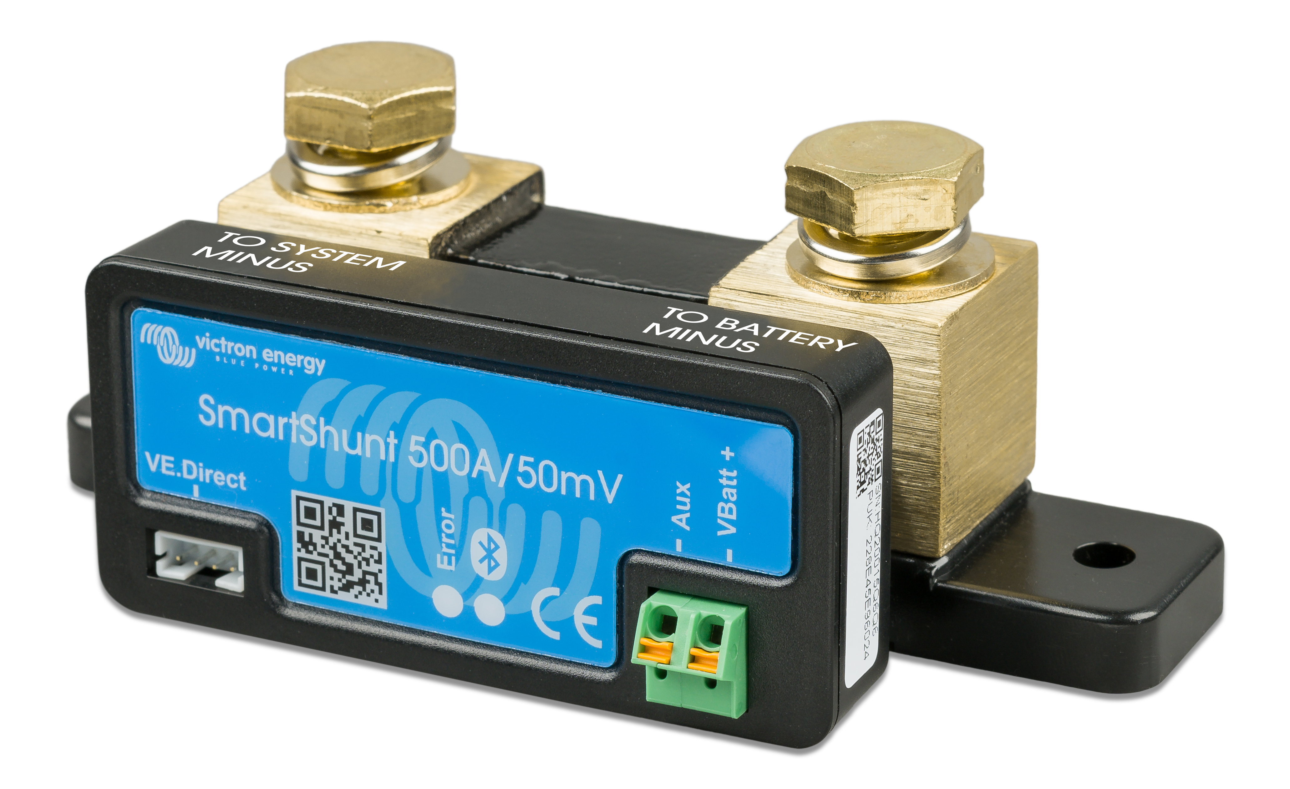 Victron SmartShunt 500A/50mV Bluetooth Battery Monitor – Smart Battery Shunt for RV Solar Marine & Off-Grid Systems