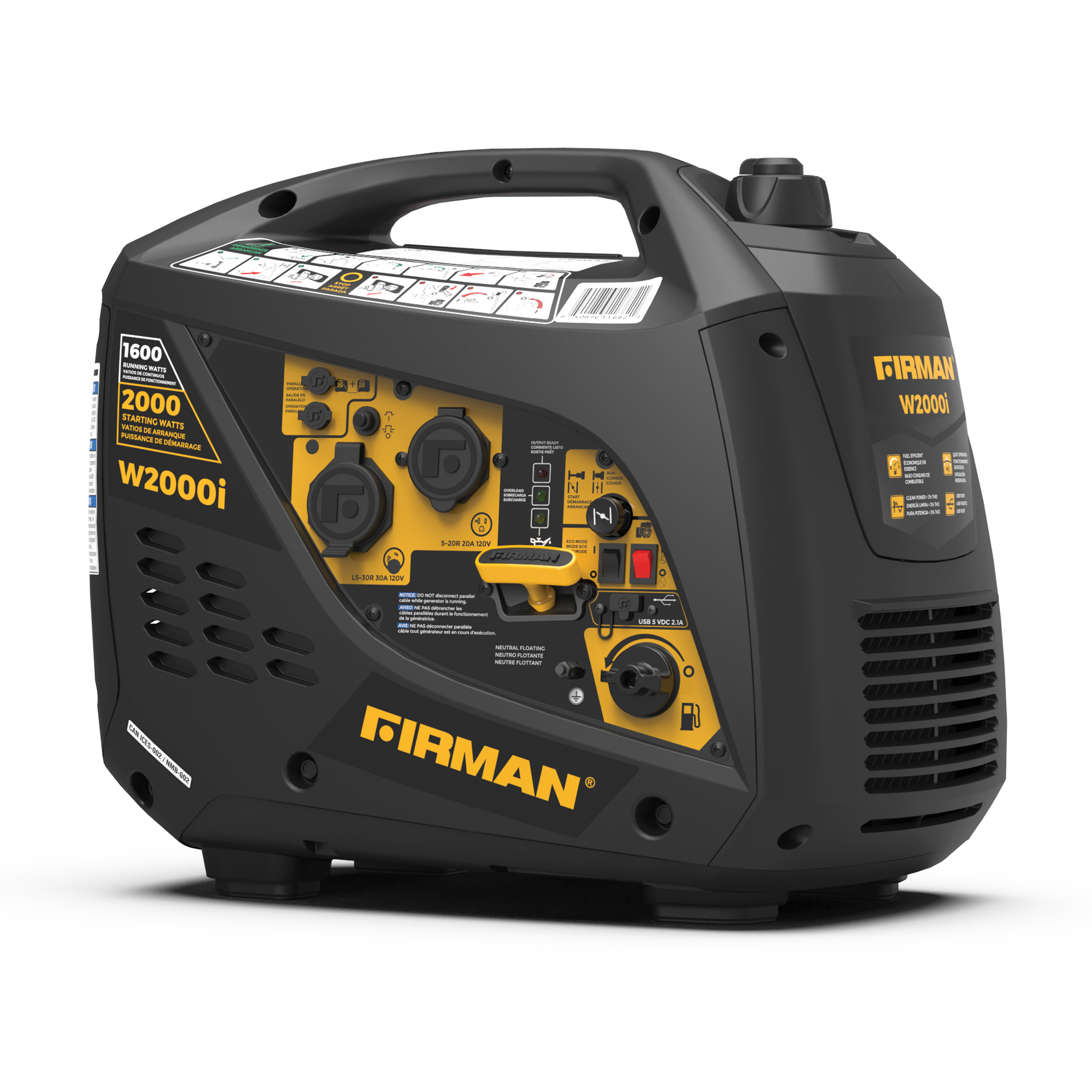 Inverter Portable Generator 2000/1600W Recoil Start