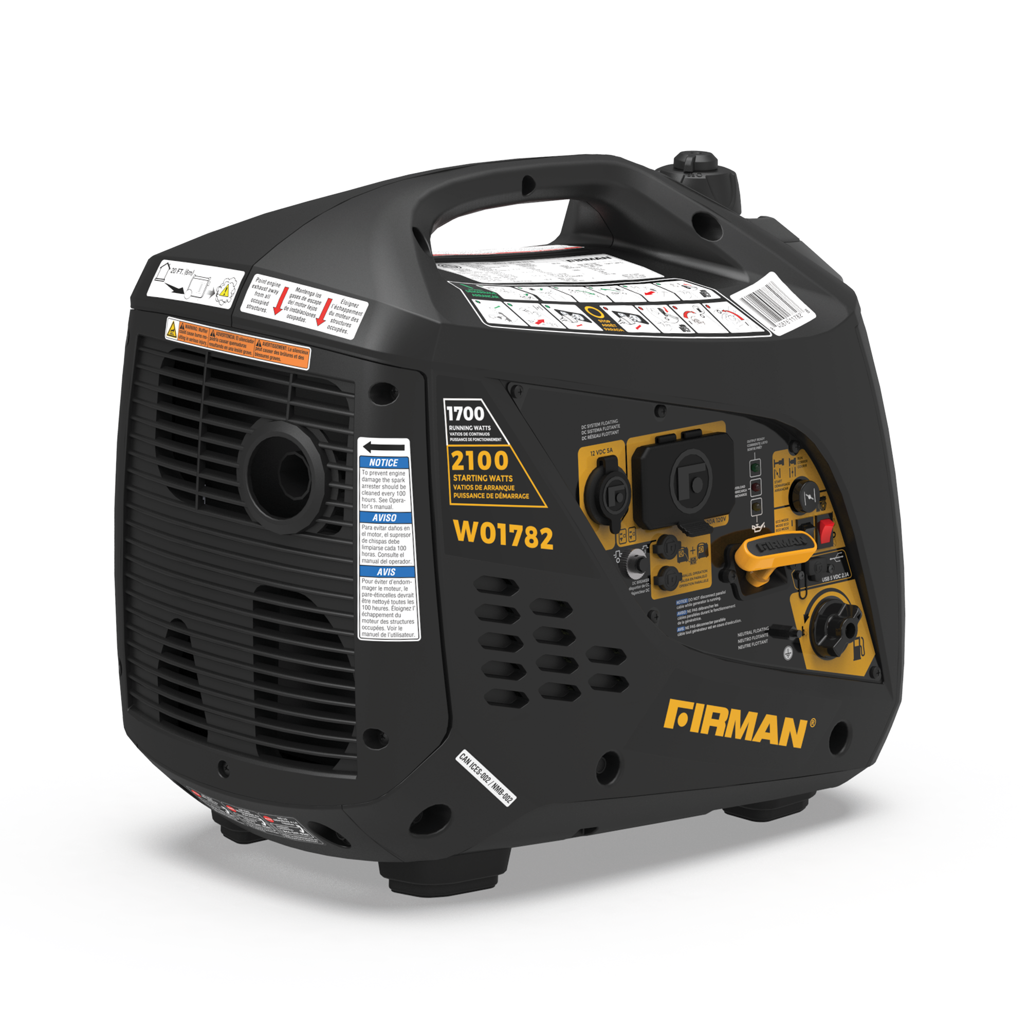 Inverter Portable Generator 2100/1700W Recoil Start