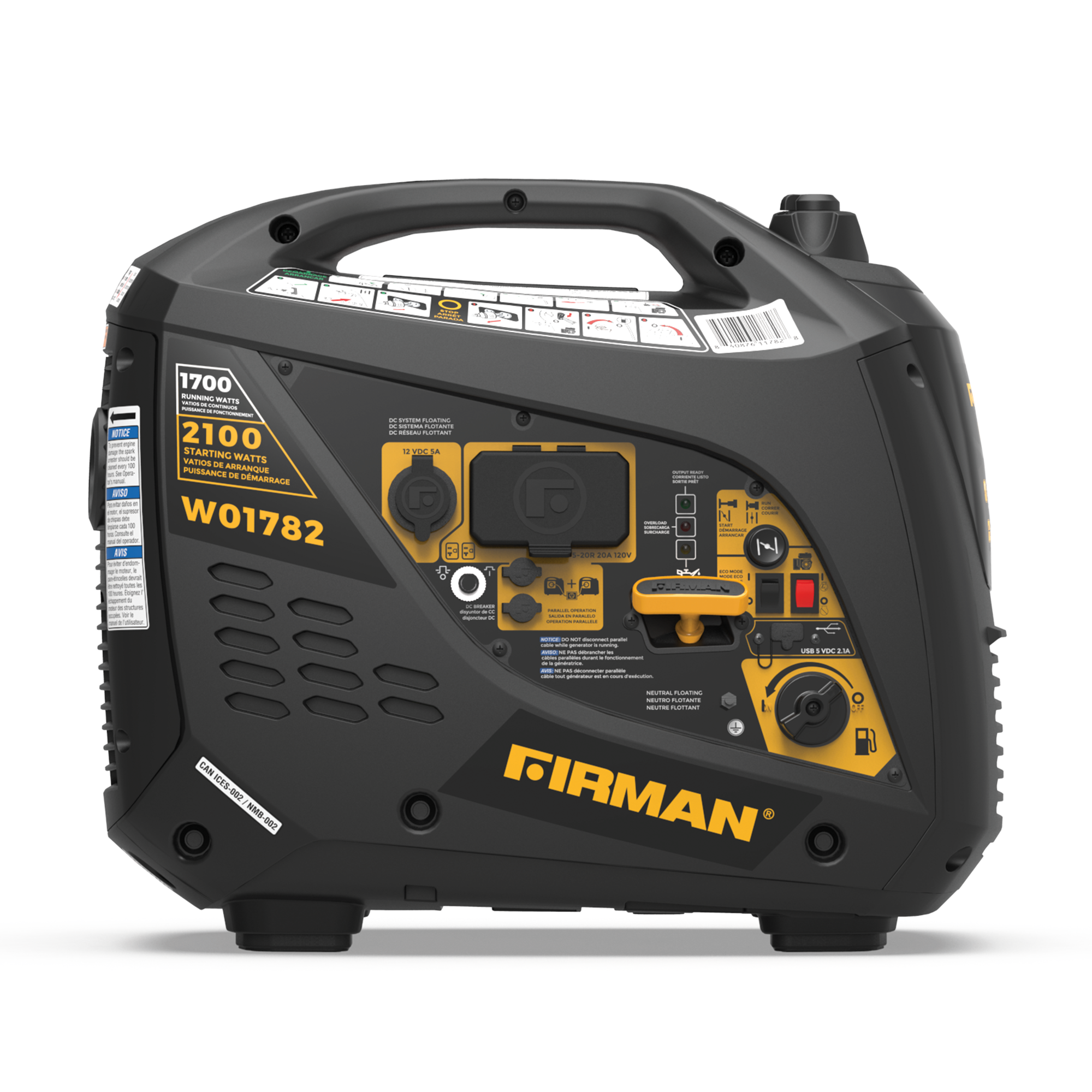 Inverter Portable Generator 2100/1700W Recoil Start