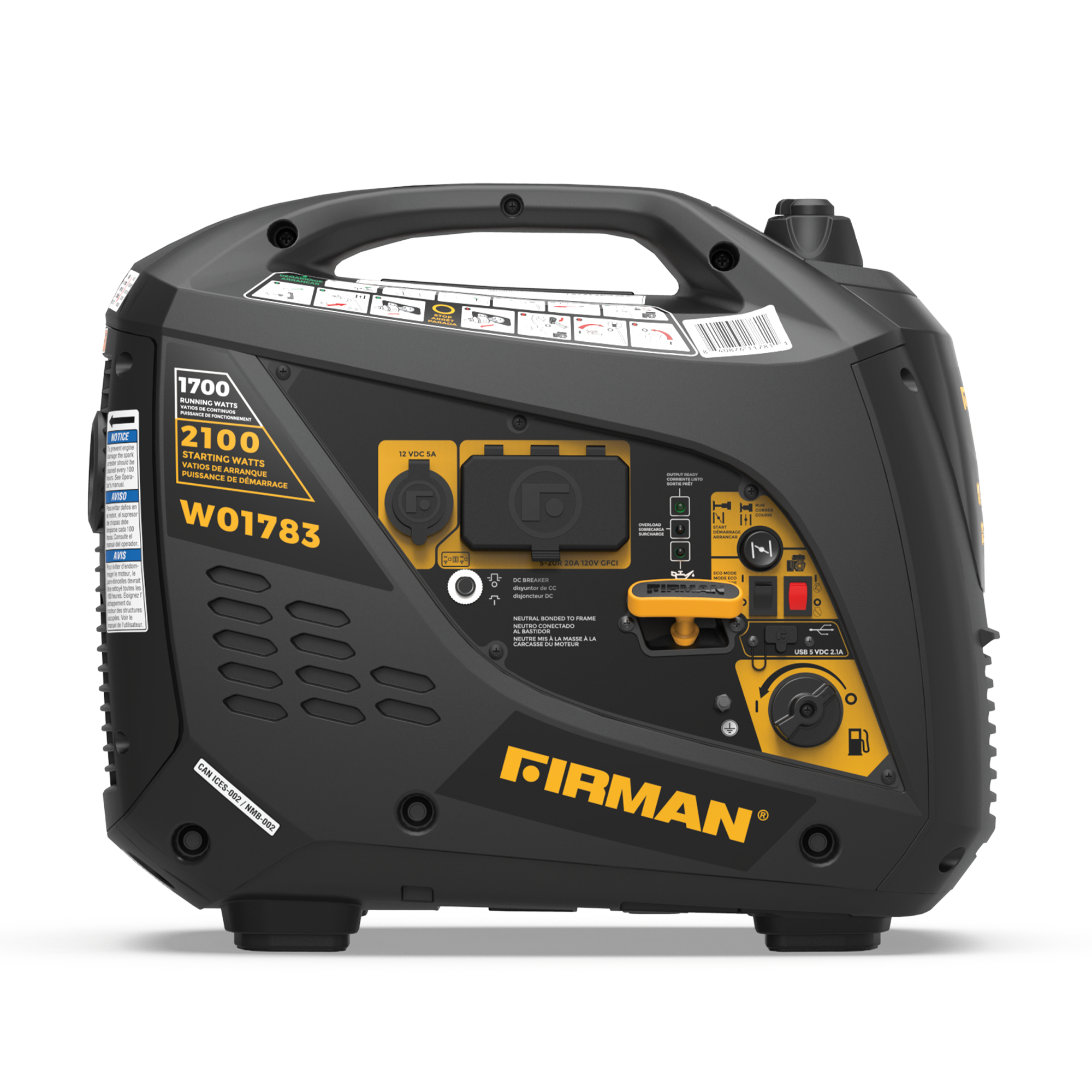 Inverter Portable Generator 2100/1700W Recoil Start