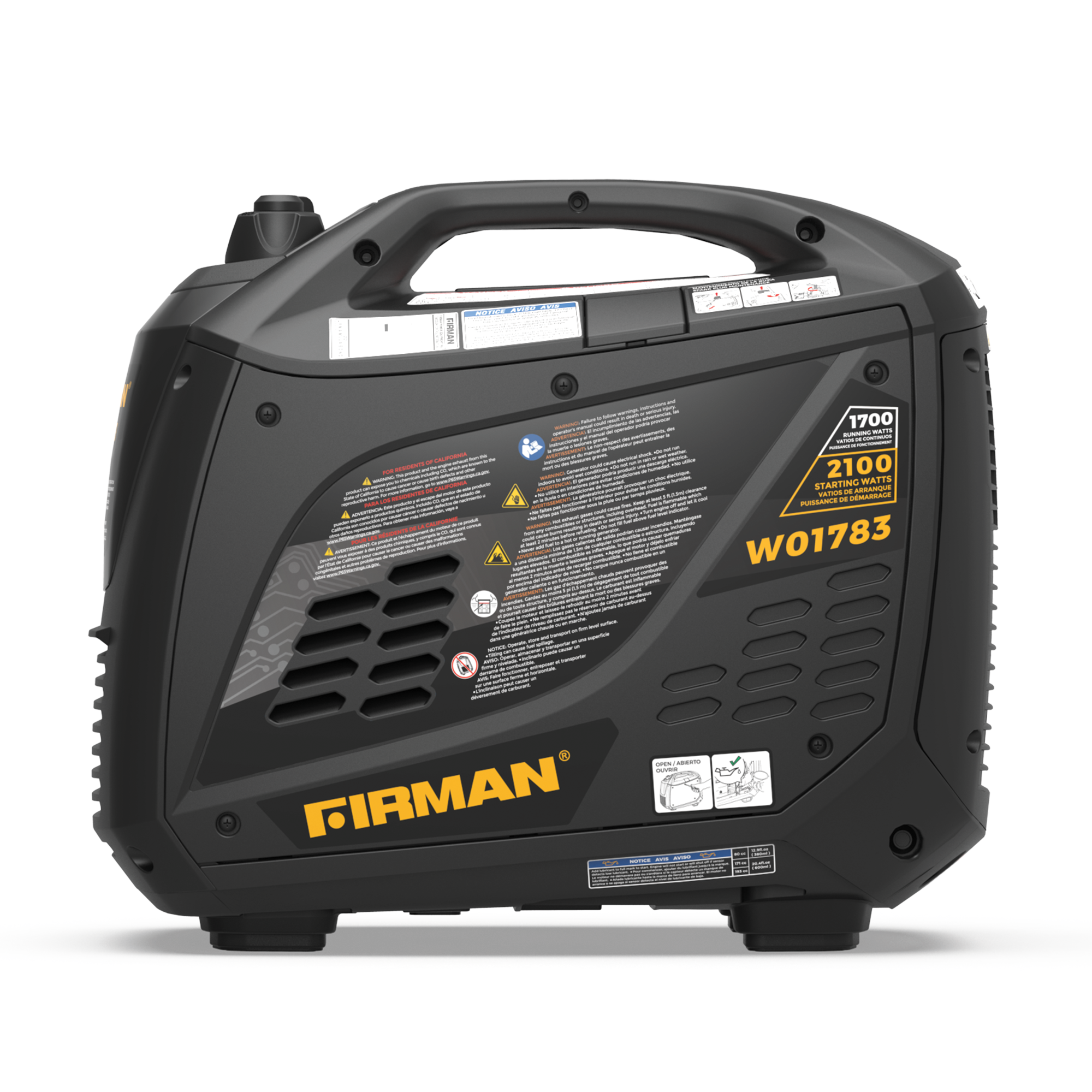 Inverter Portable Generator 2100/1700W Recoil Start