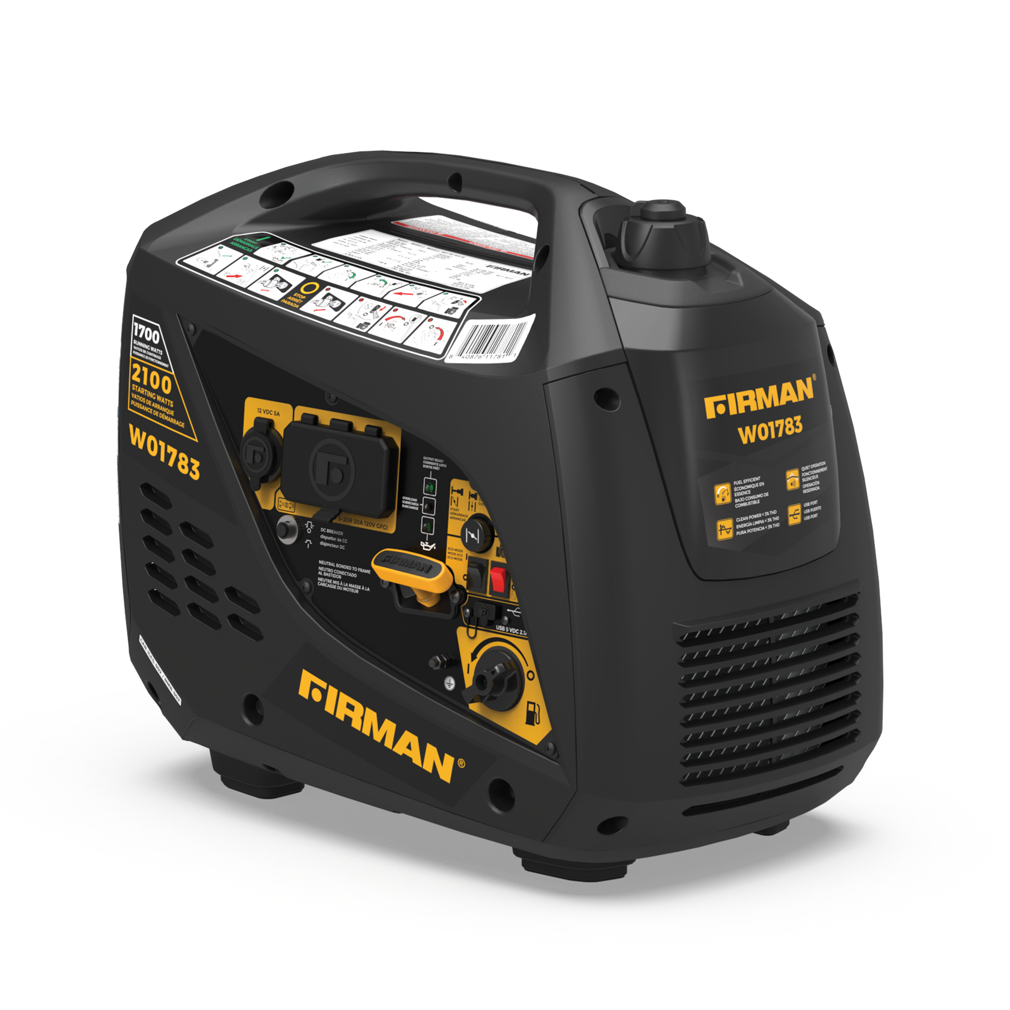 Inverter Portable Generator 2100/1700W Recoil Start