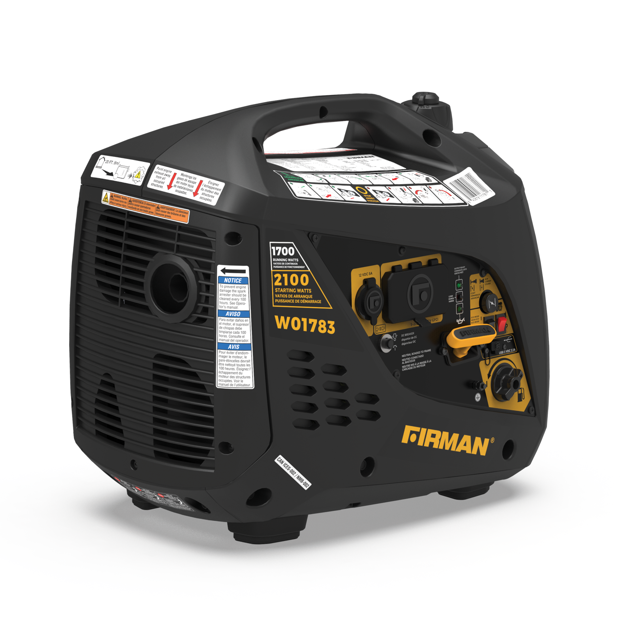 Inverter Portable Generator 2100/1700W Recoil Start