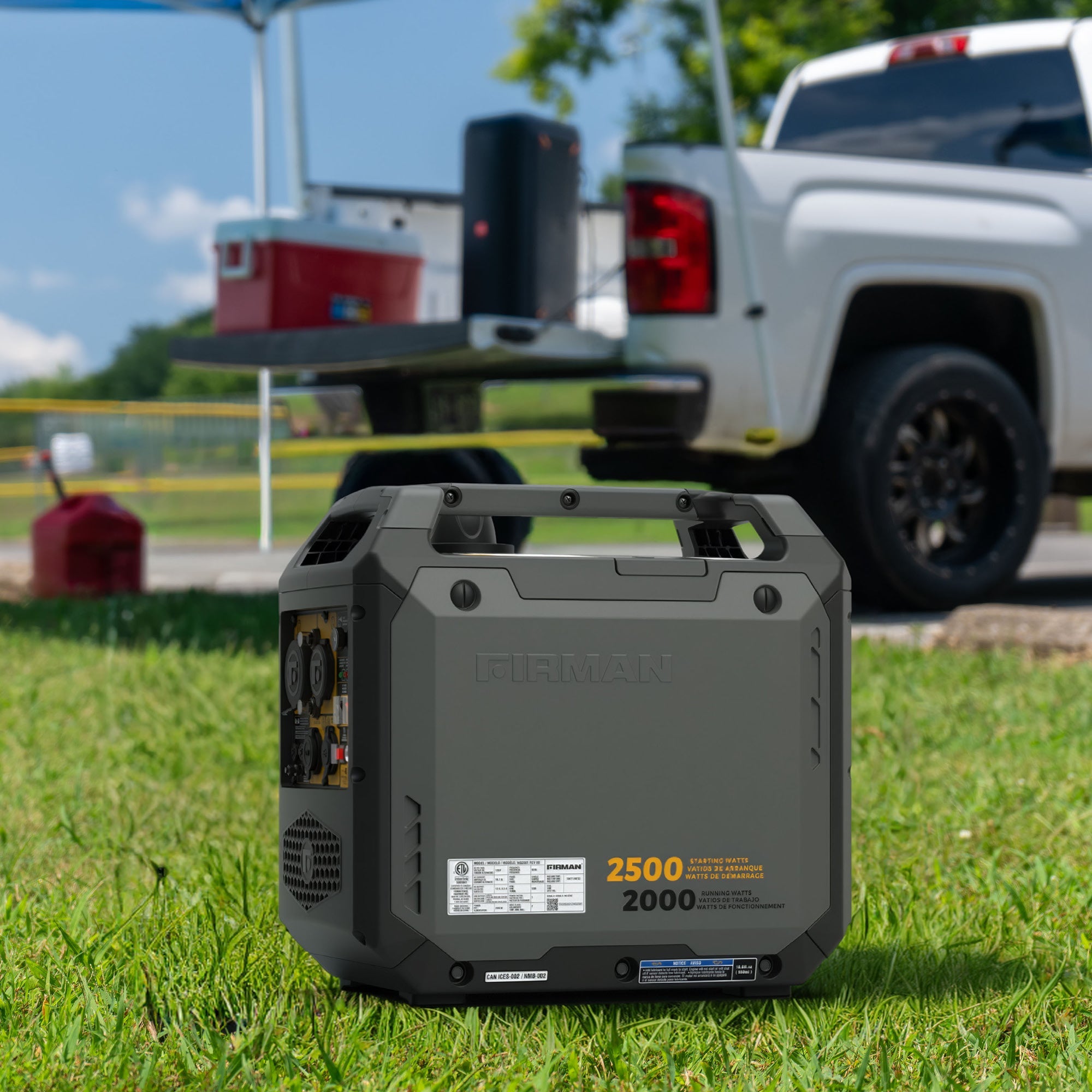 Inverter Gas Portable Generator 2500/2000W Recoil Start with Power Cord and CO ALERT