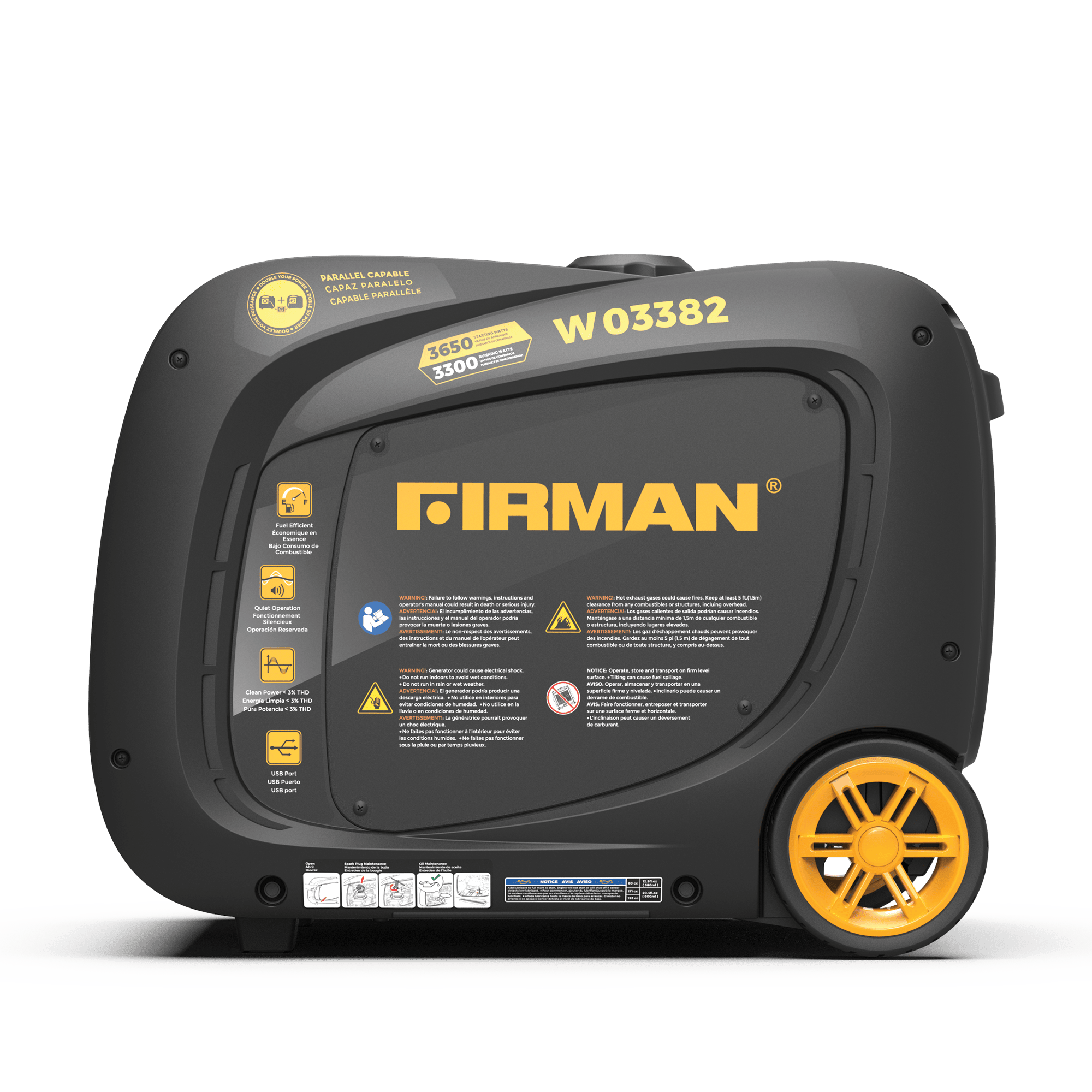 Gas Inverter Portable Generator 3650/3300W Electric Start