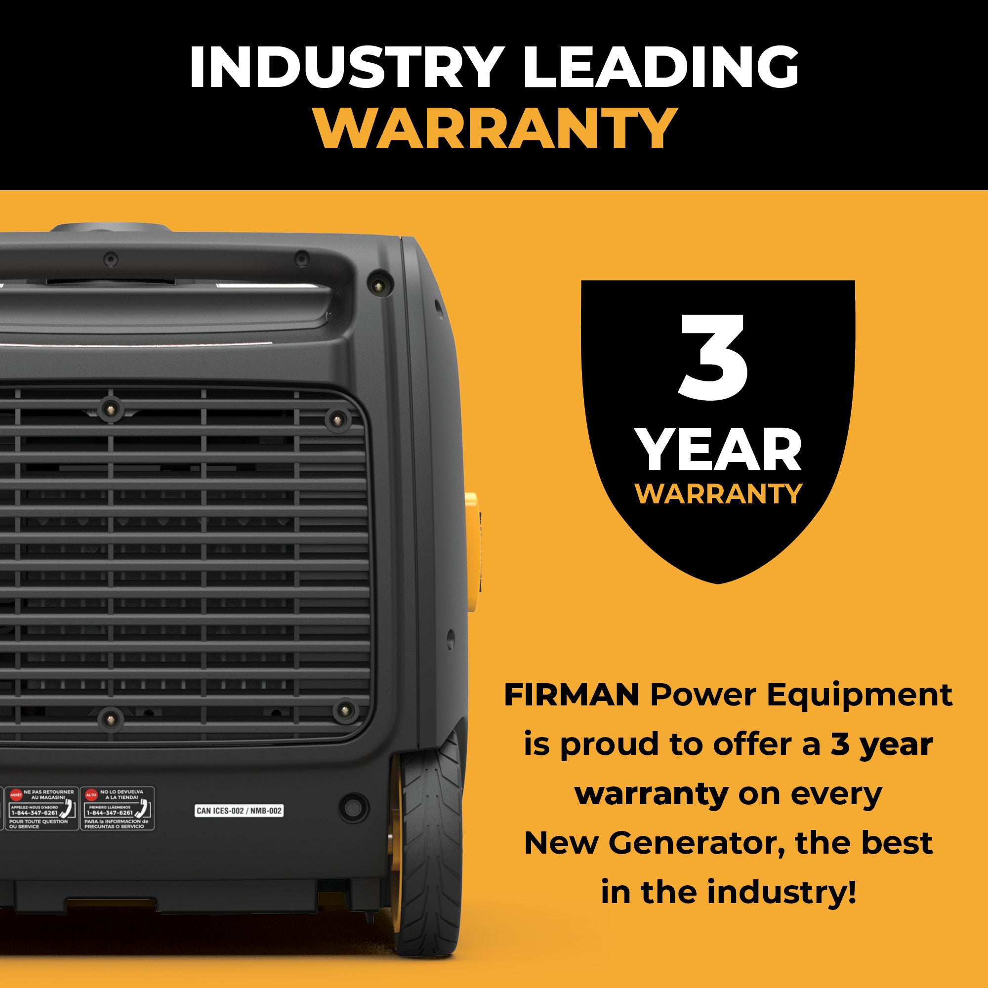 Inverter Portable Generator 4125/3300W Remote Start with CO ALERT