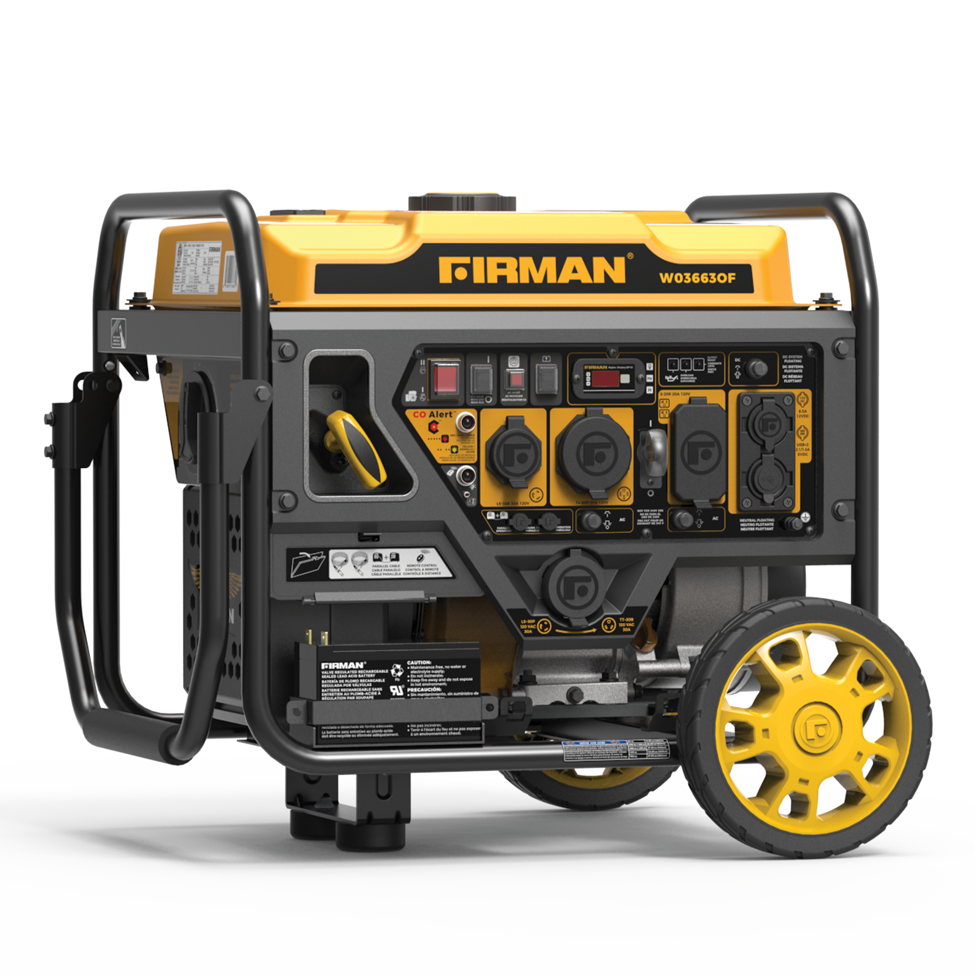 Inverter Open Frame Portable Generator 4500/3650W Remote Start with CO Alert