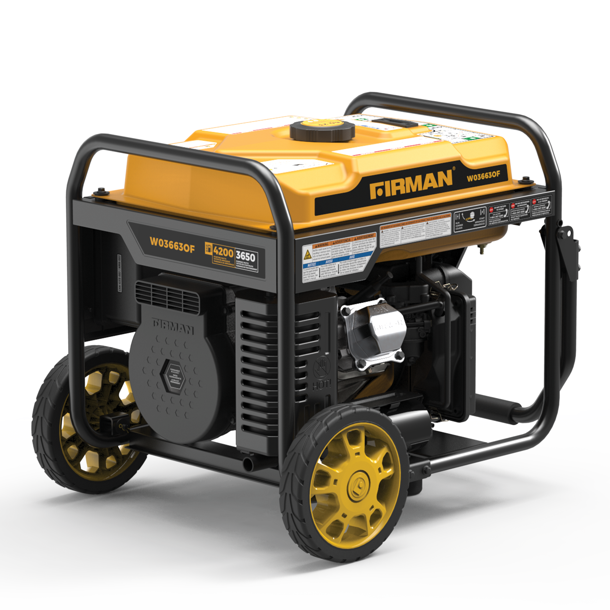 Inverter Open Frame Portable Generator 4500/3650W Remote Start with CO Alert