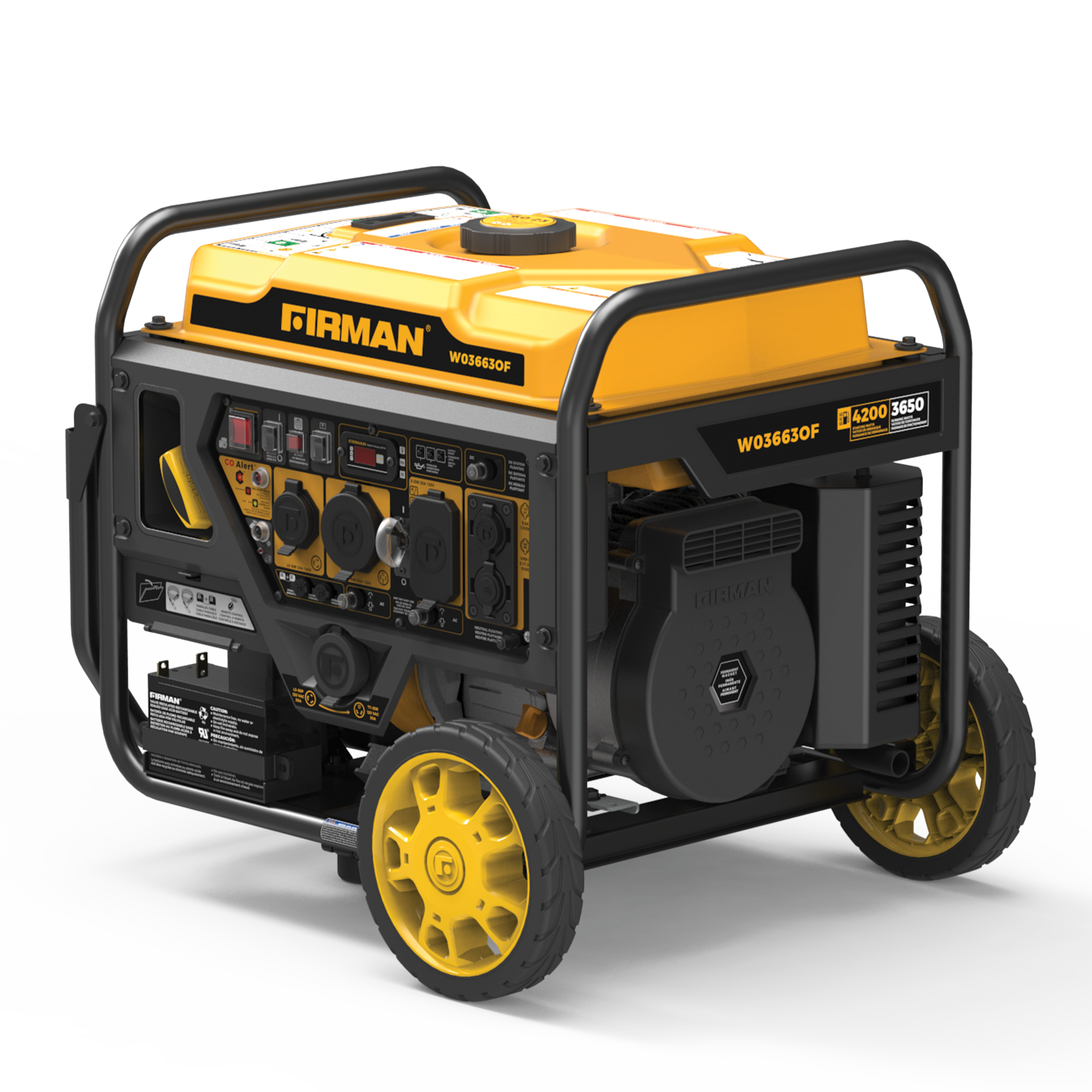 Inverter Open Frame Portable Generator 4500/3650W Remote Start with CO Alert