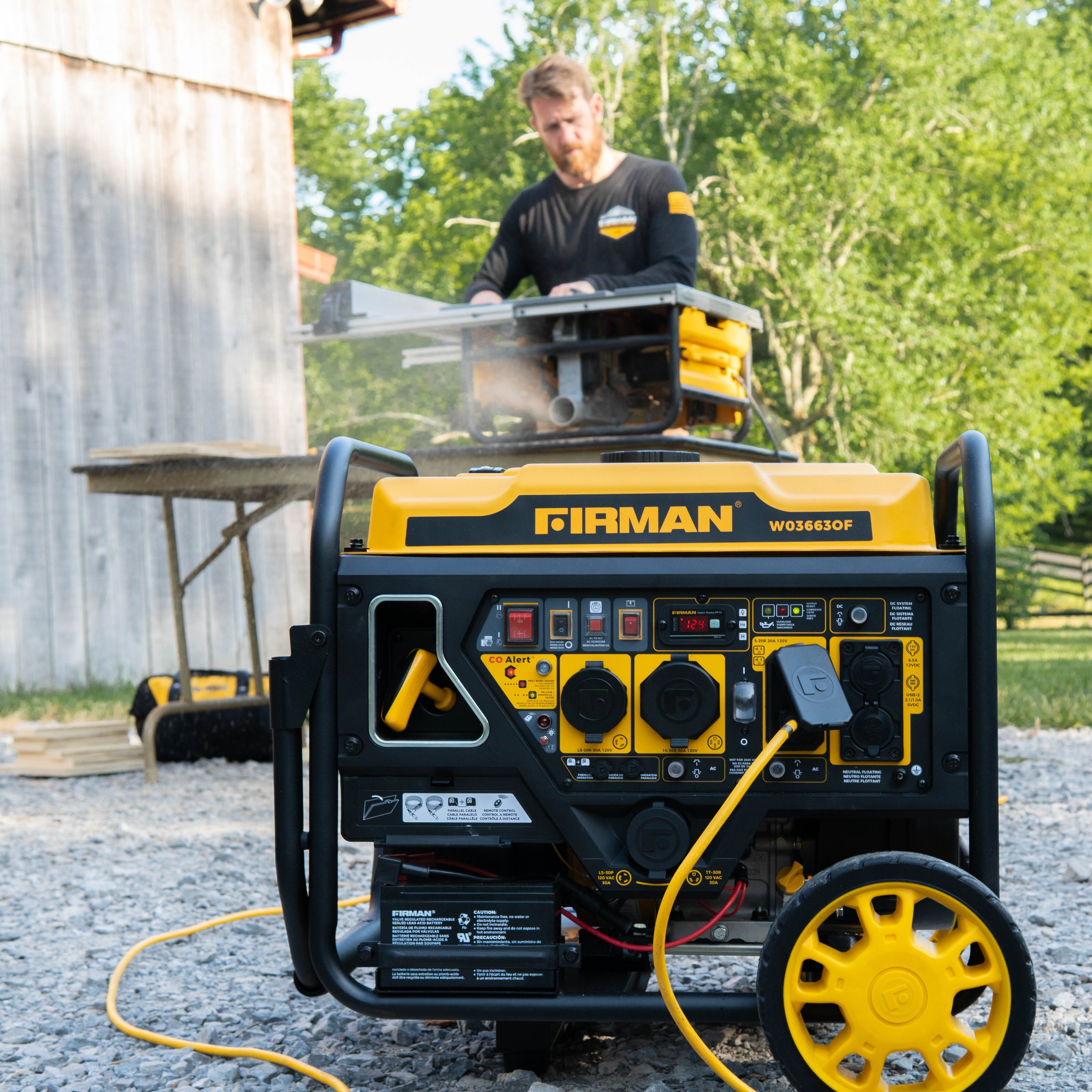 Inverter Open Frame Portable Generator 4500/3650W Remote Start with CO Alert