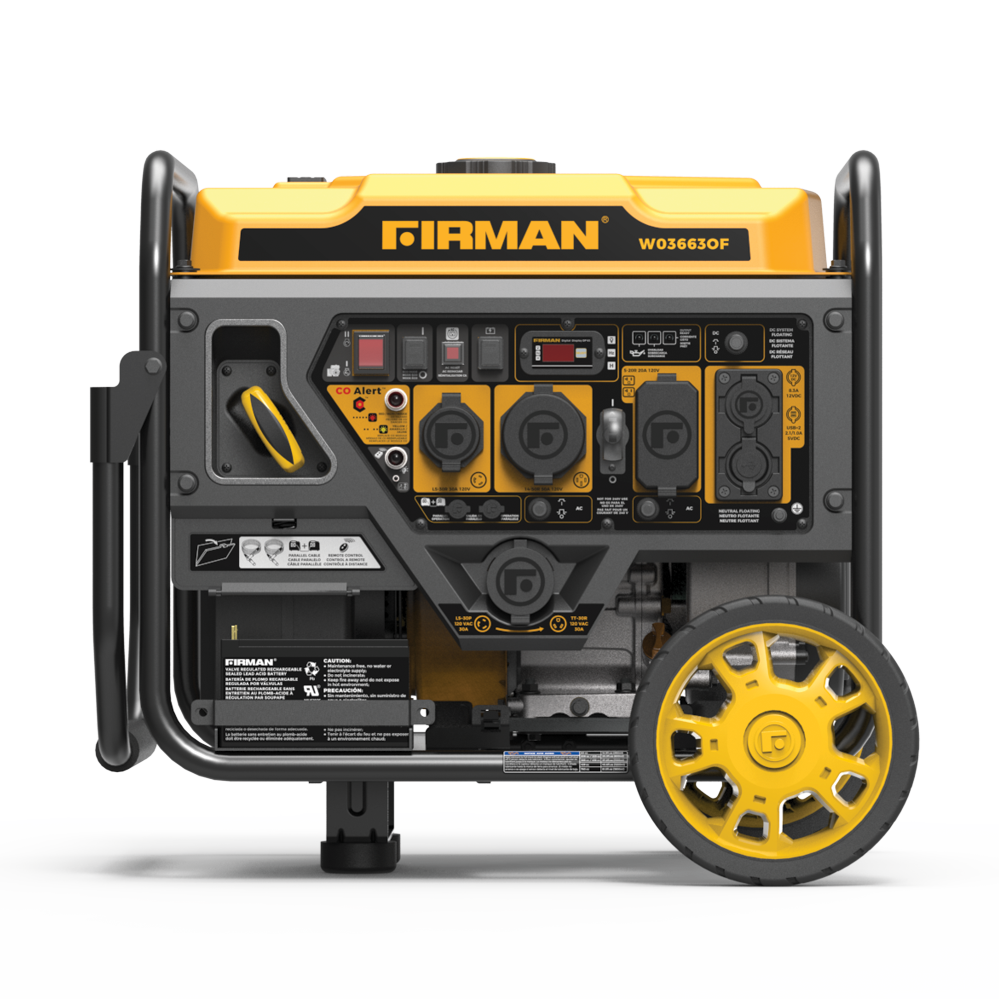 Inverter Open Frame Portable Generator 4500/3650W Remote Start with CO Alert