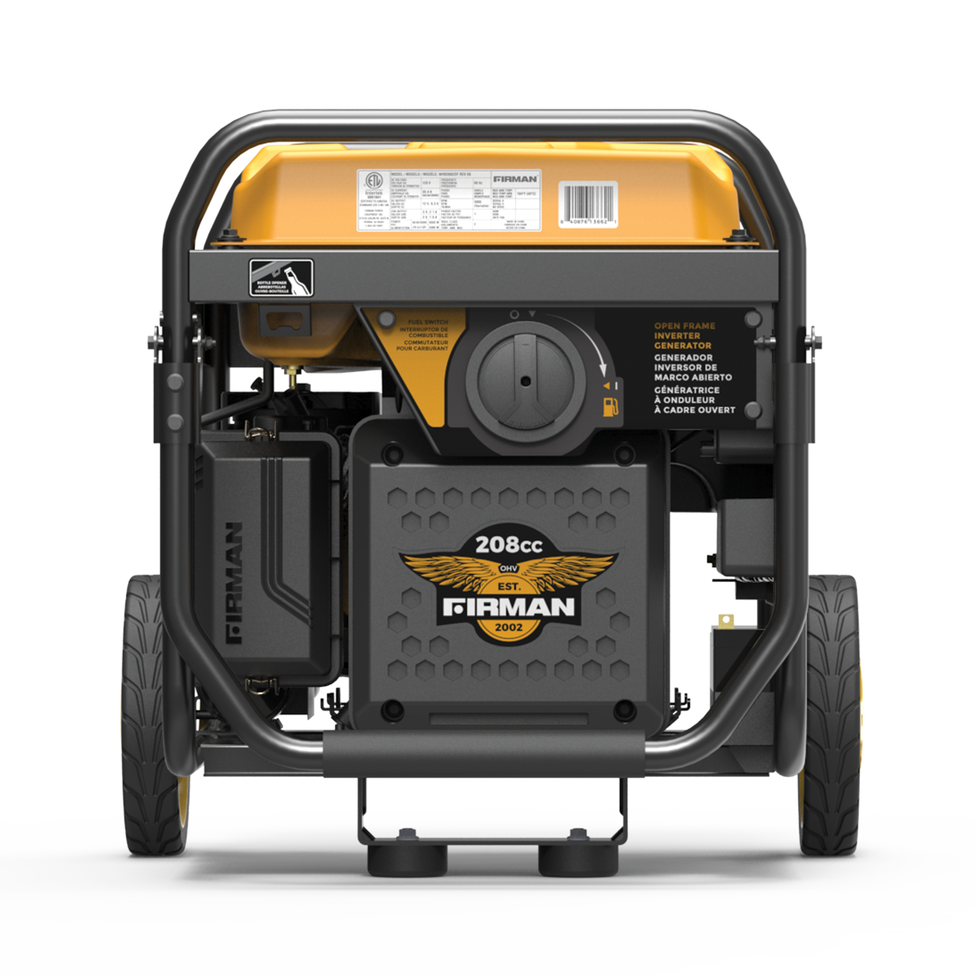 Inverter Open Frame Portable Generator 4500/3650W Remote Start with CO Alert