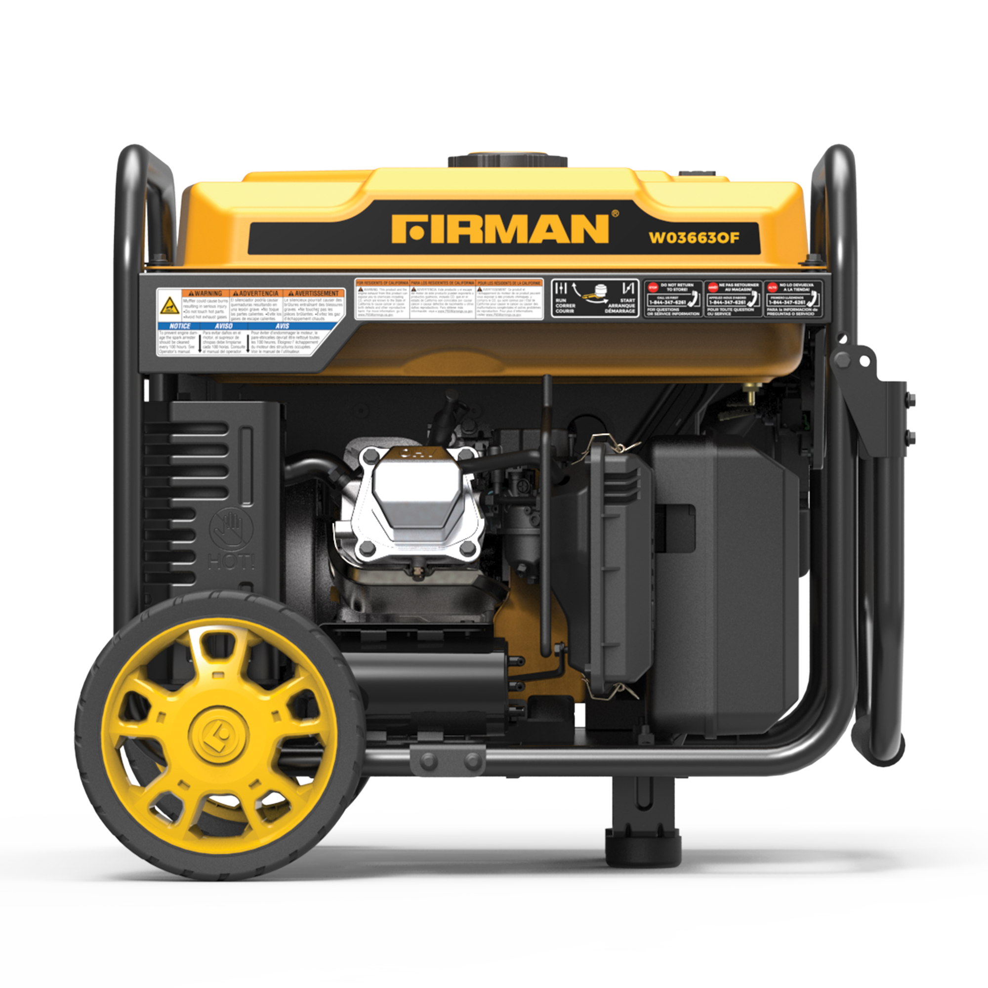 Inverter Open Frame Portable Generator 4500/3650W Remote Start with CO Alert
