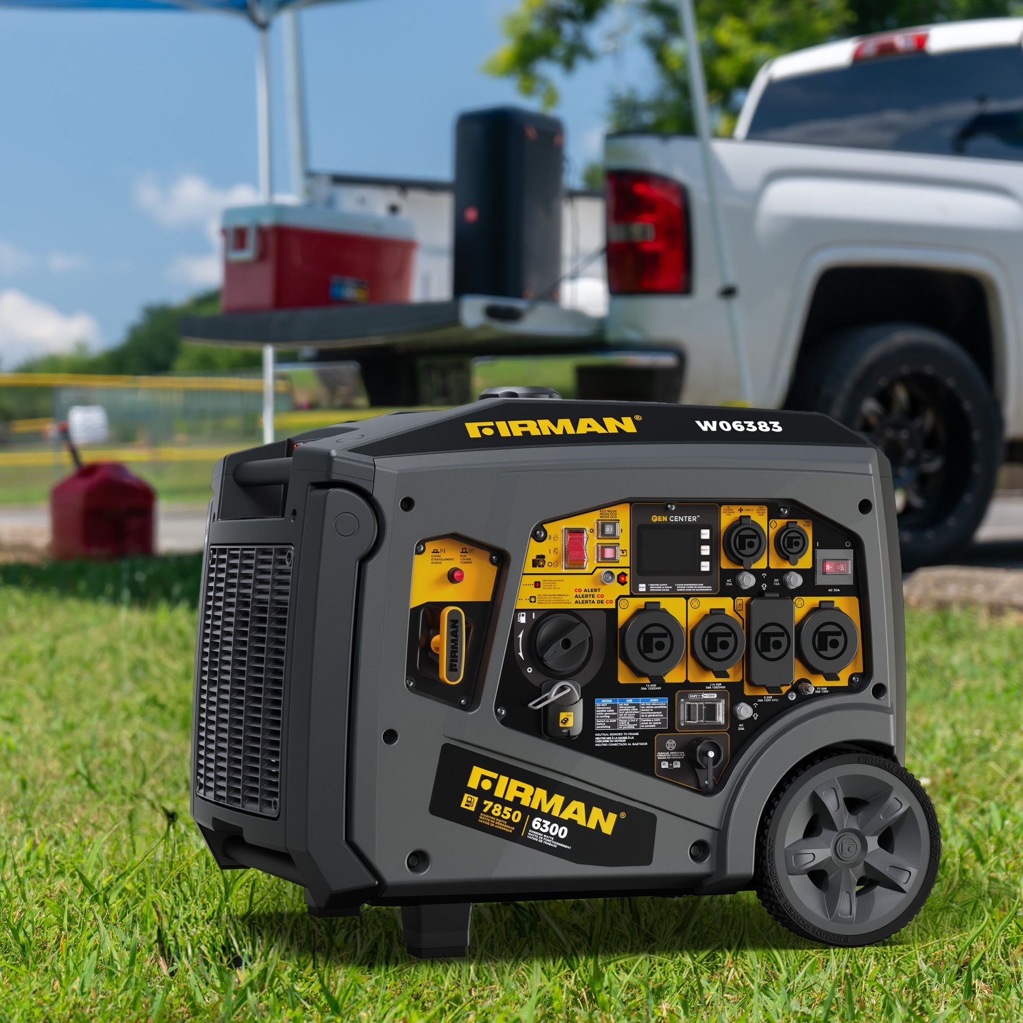 Gas Inverter Portable Generator 7850/6300 Watt Remote Start 120/240V CO Alert