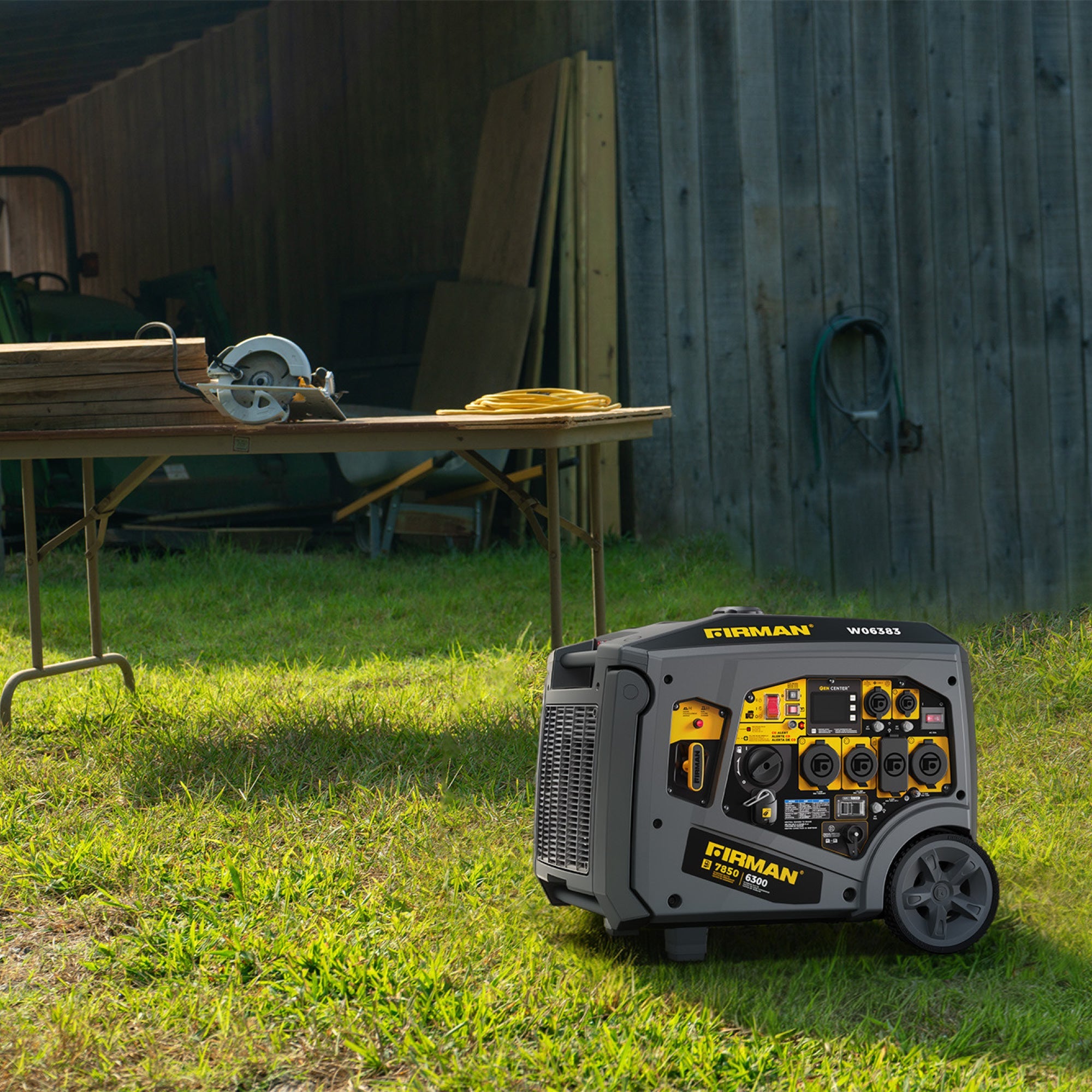 Gas Inverter Portable Generator 7850/6300 Watt Remote Start 120/240V CO Alert