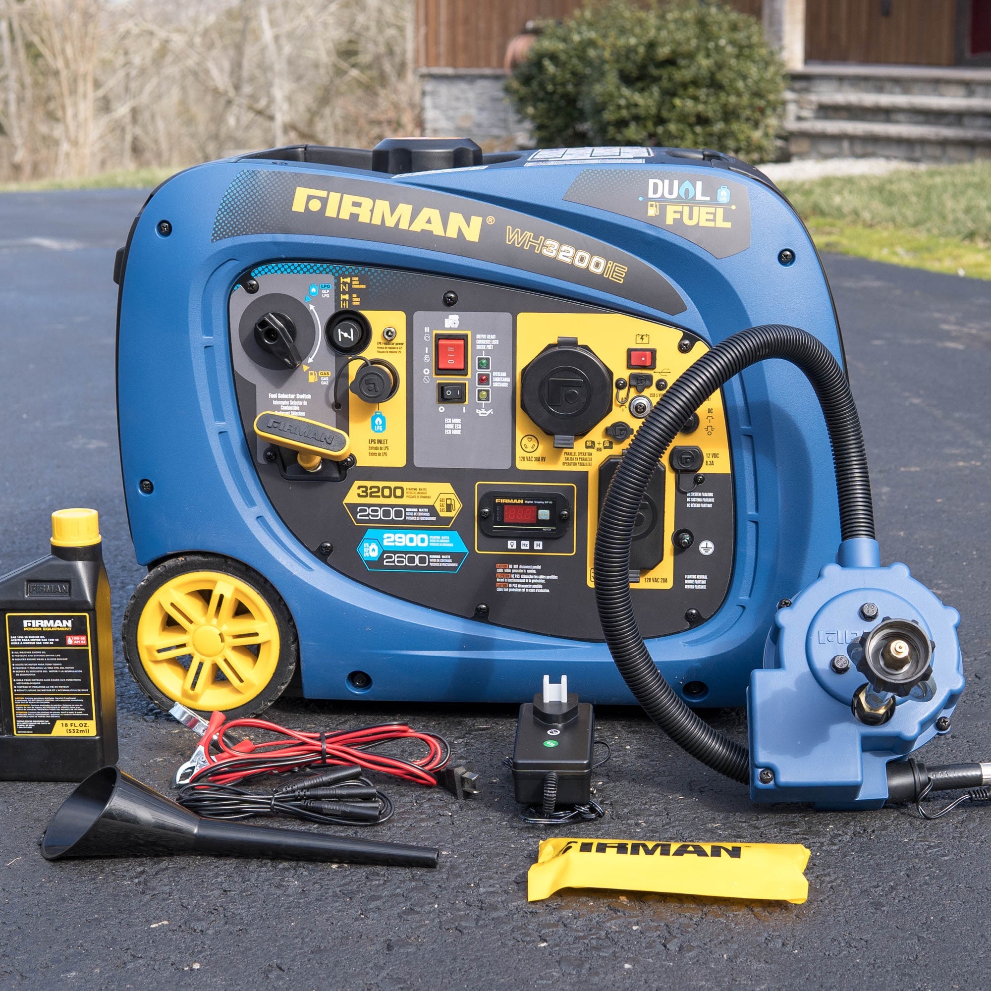Dual Fuel Inverter Portable Generator 3200/2900W Electric Start