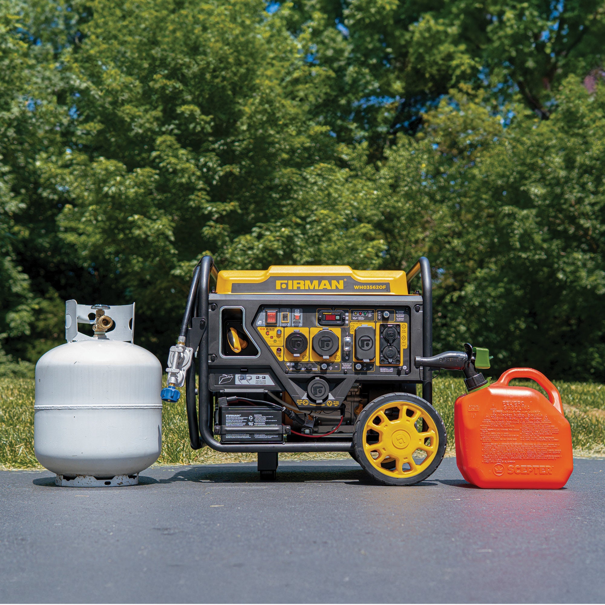 Dual Fuel Open Frame Inverter 4400/3500W Electric Start with CO ALERT