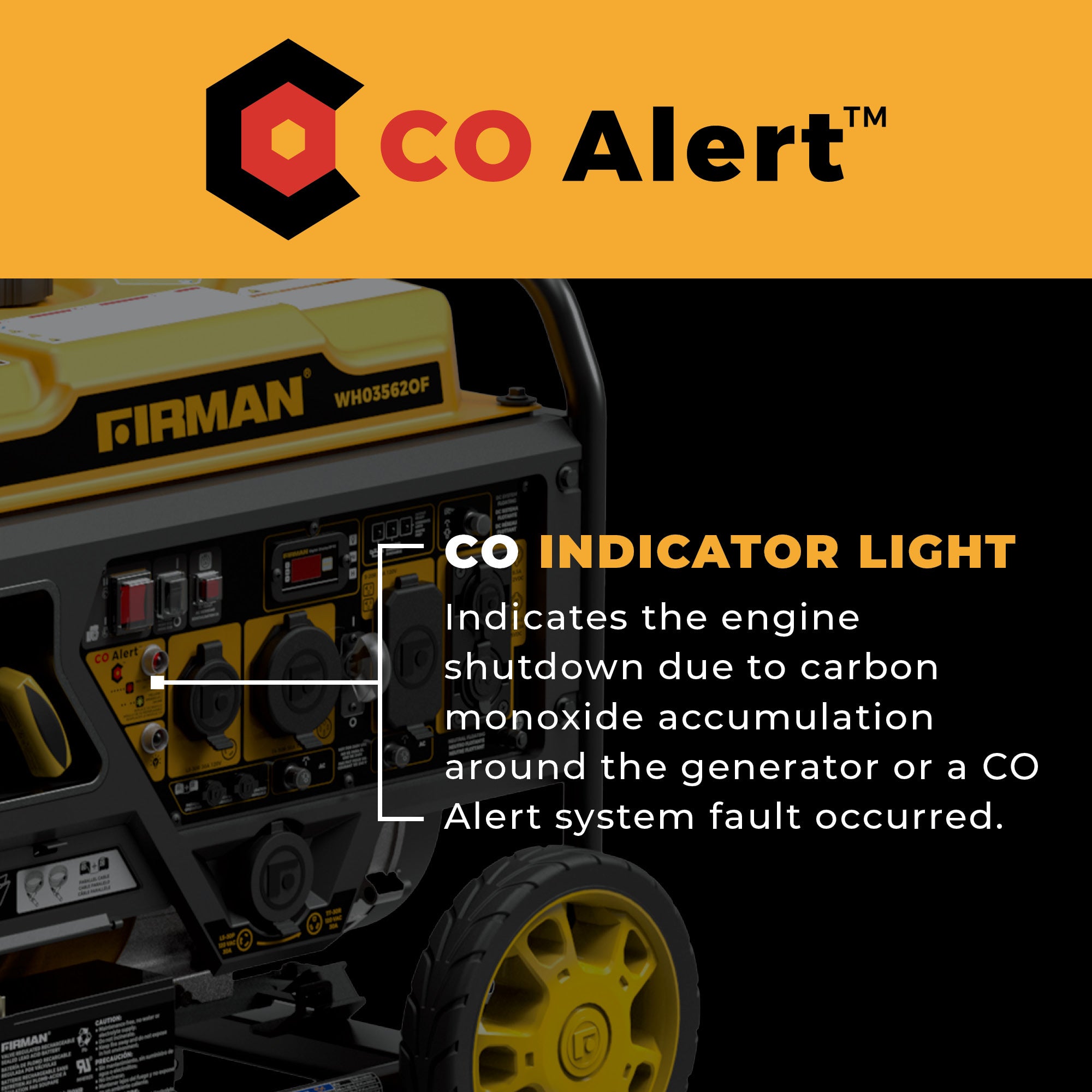 Dual Fuel Open Frame Inverter 4400/3500W Electric Start with CO ALERT
